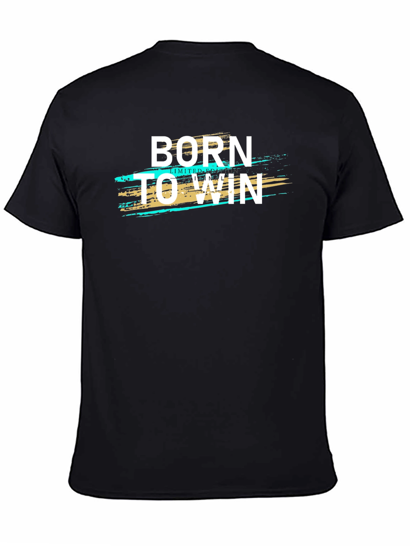 Born to Win Graphic Print Black T-Shirt