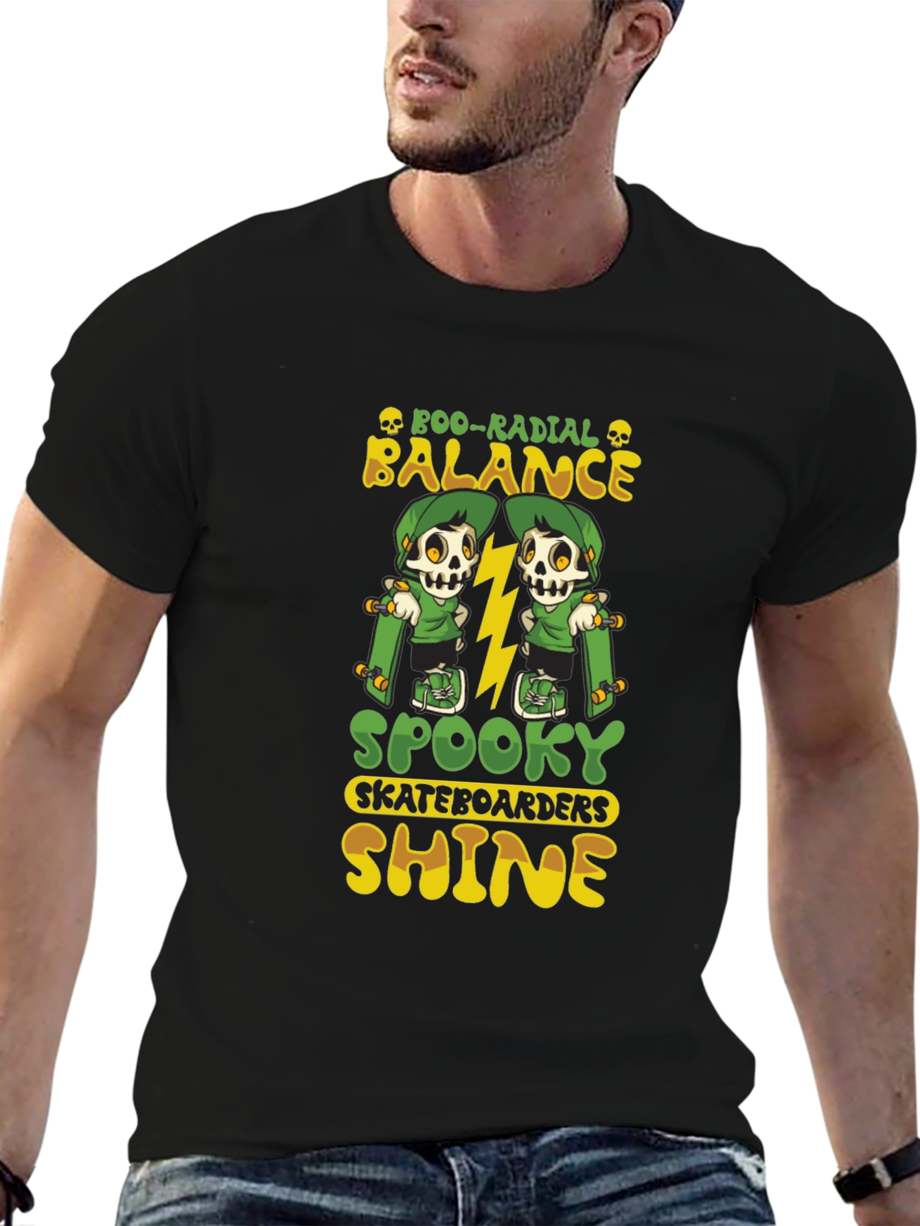 Boo-Radial Balance Skateboard T-Shirt