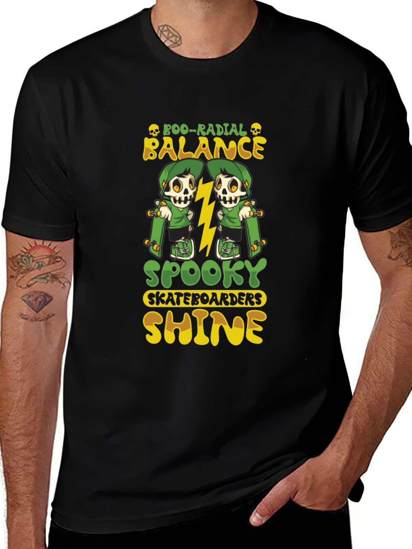 Boo-Radial Balance Skateboard T-Shirt