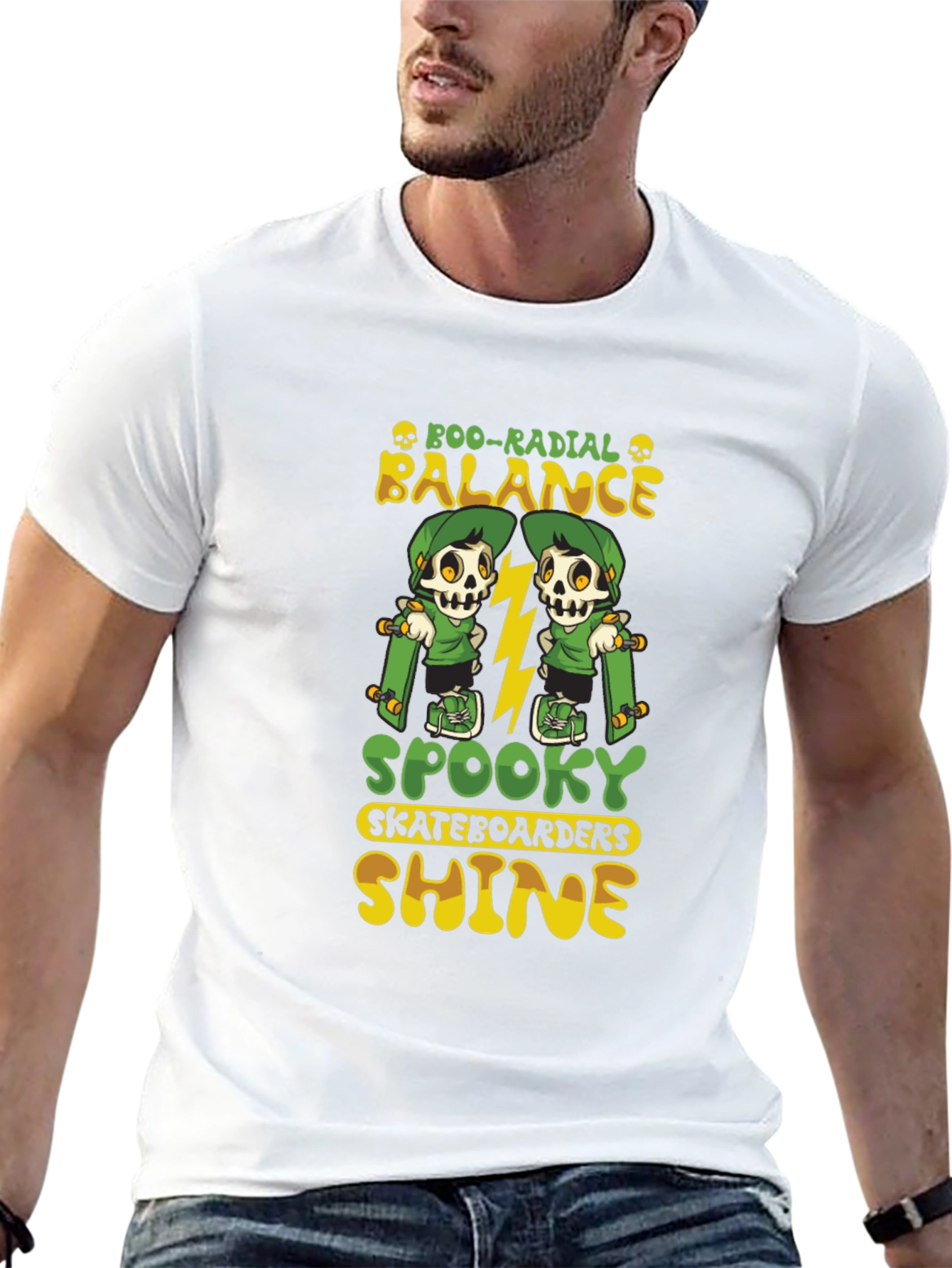 Boo-Radial Balance Skateboard T-Shirt