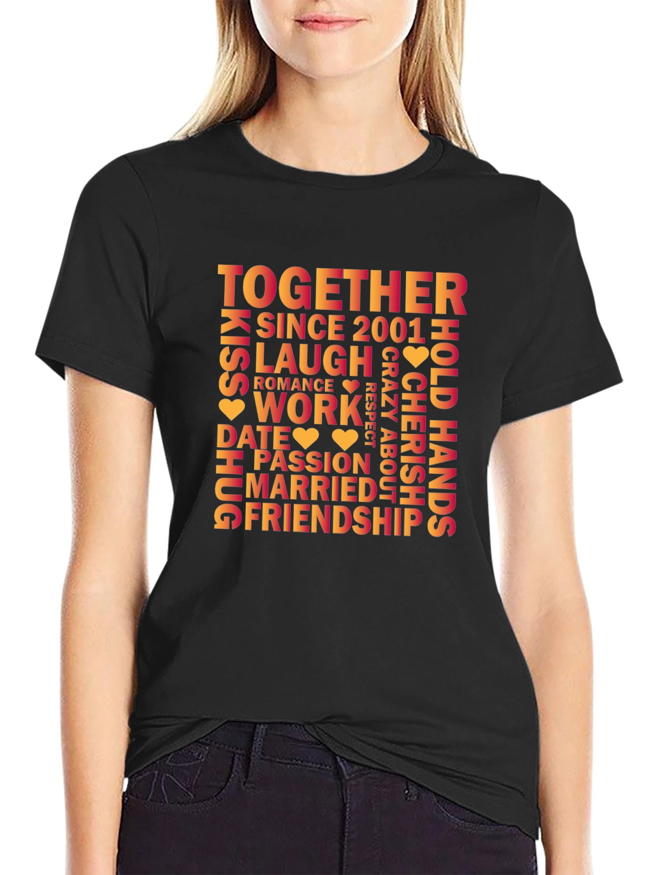 Together Since 2001 Relationship Anniversary T-Shirt