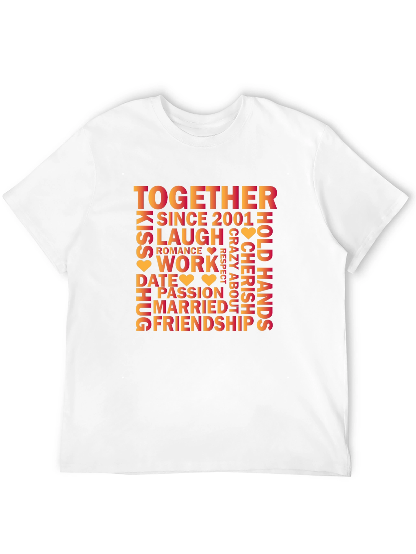 Together Since 2001 Relationship Anniversary T-Shirt