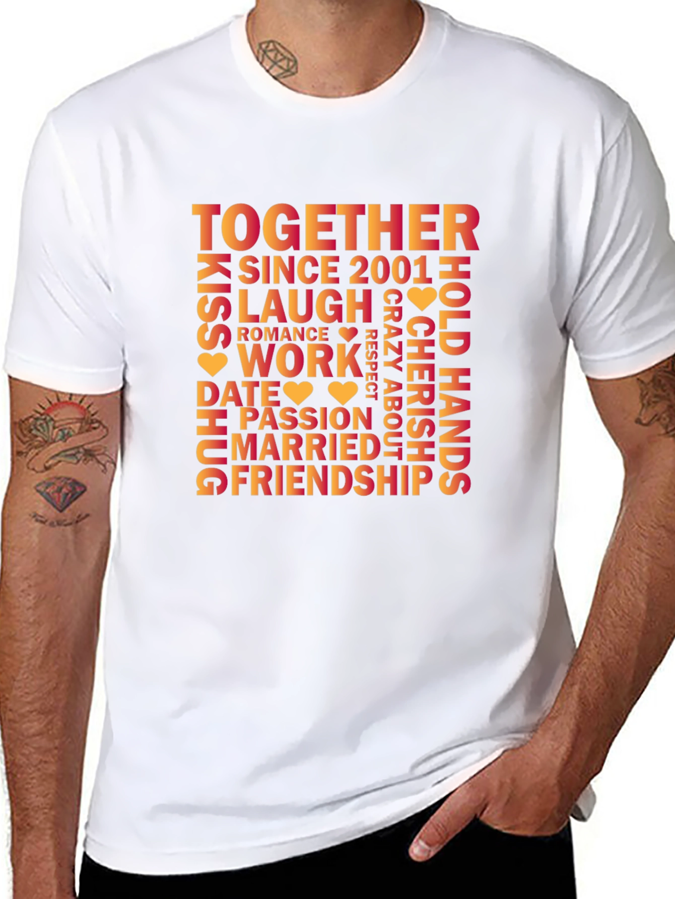Together Since 2001 Relationship Anniversary T-Shirt