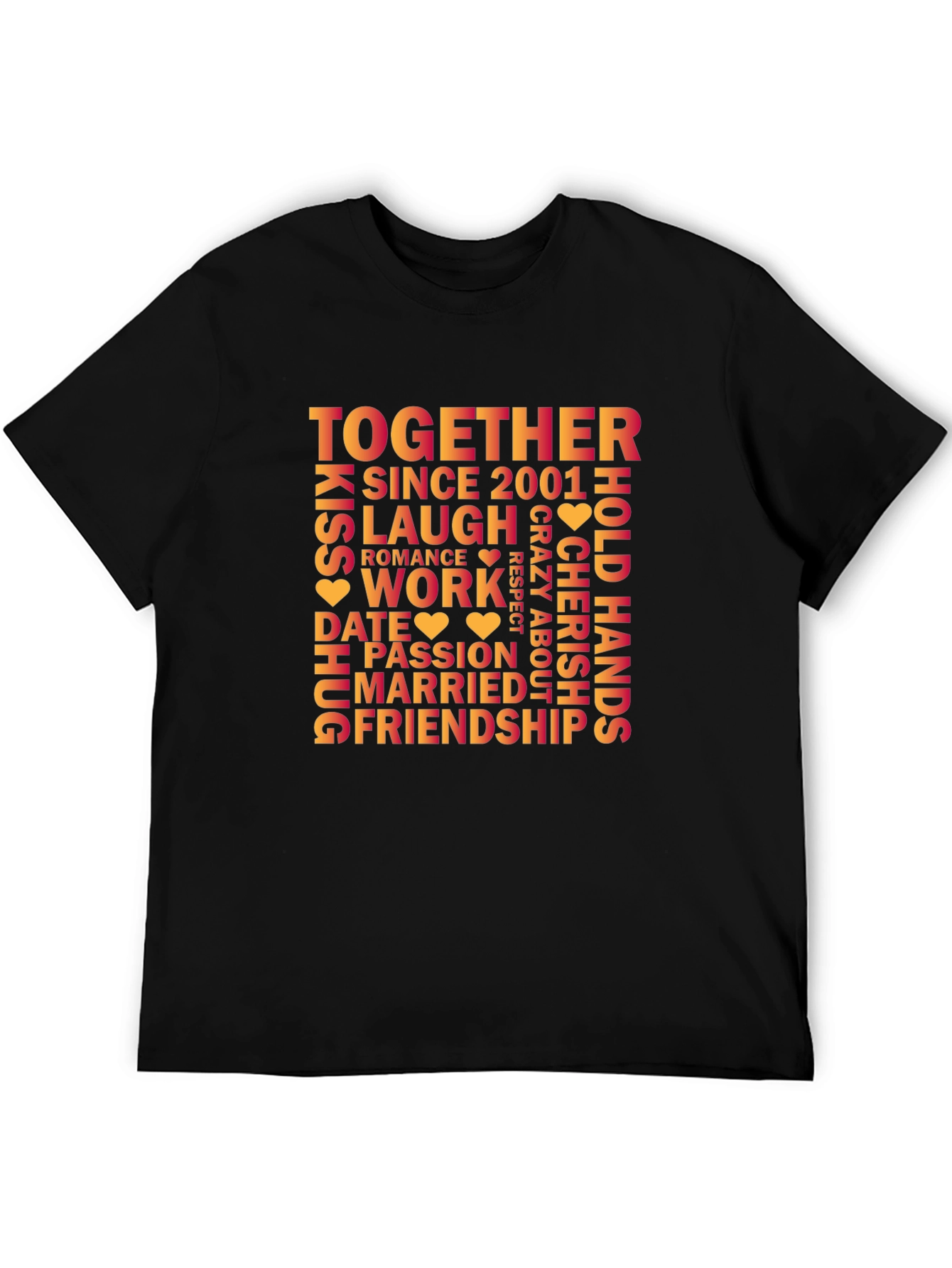 Together Since 2001 Relationship Anniversary T-Shirt