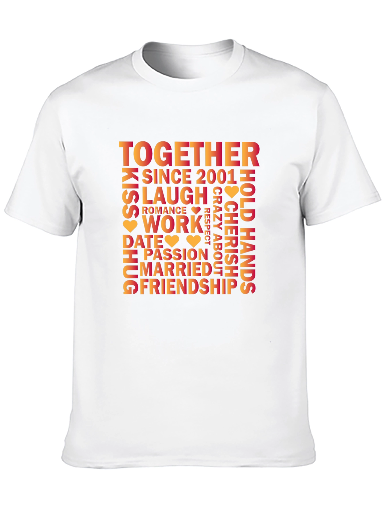 Together Since 2001 Relationship Anniversary T-Shirt