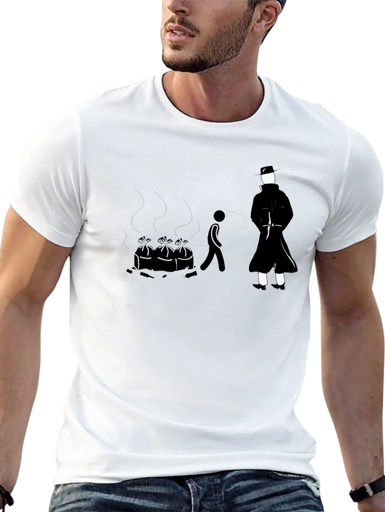 Black T-Shirt with The Undertaker Design