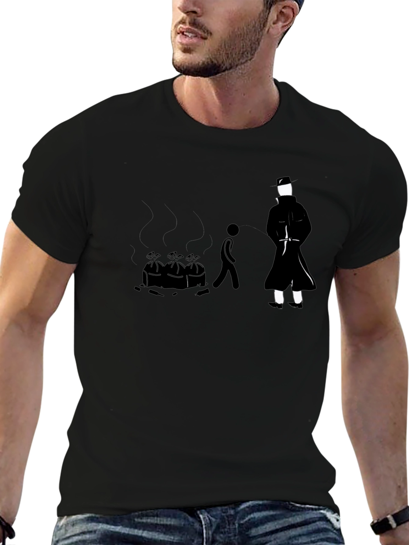 Black T-Shirt with The Undertaker Design