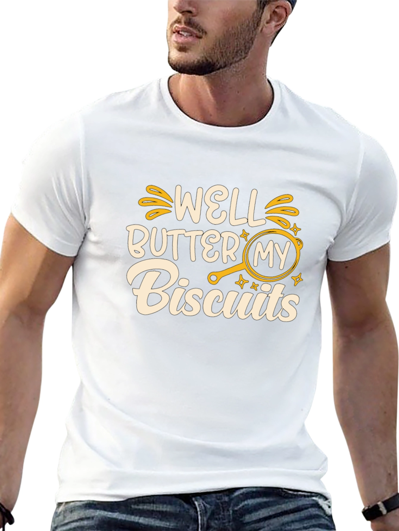 Well Butter My Biscuits Black Graphic Tee
