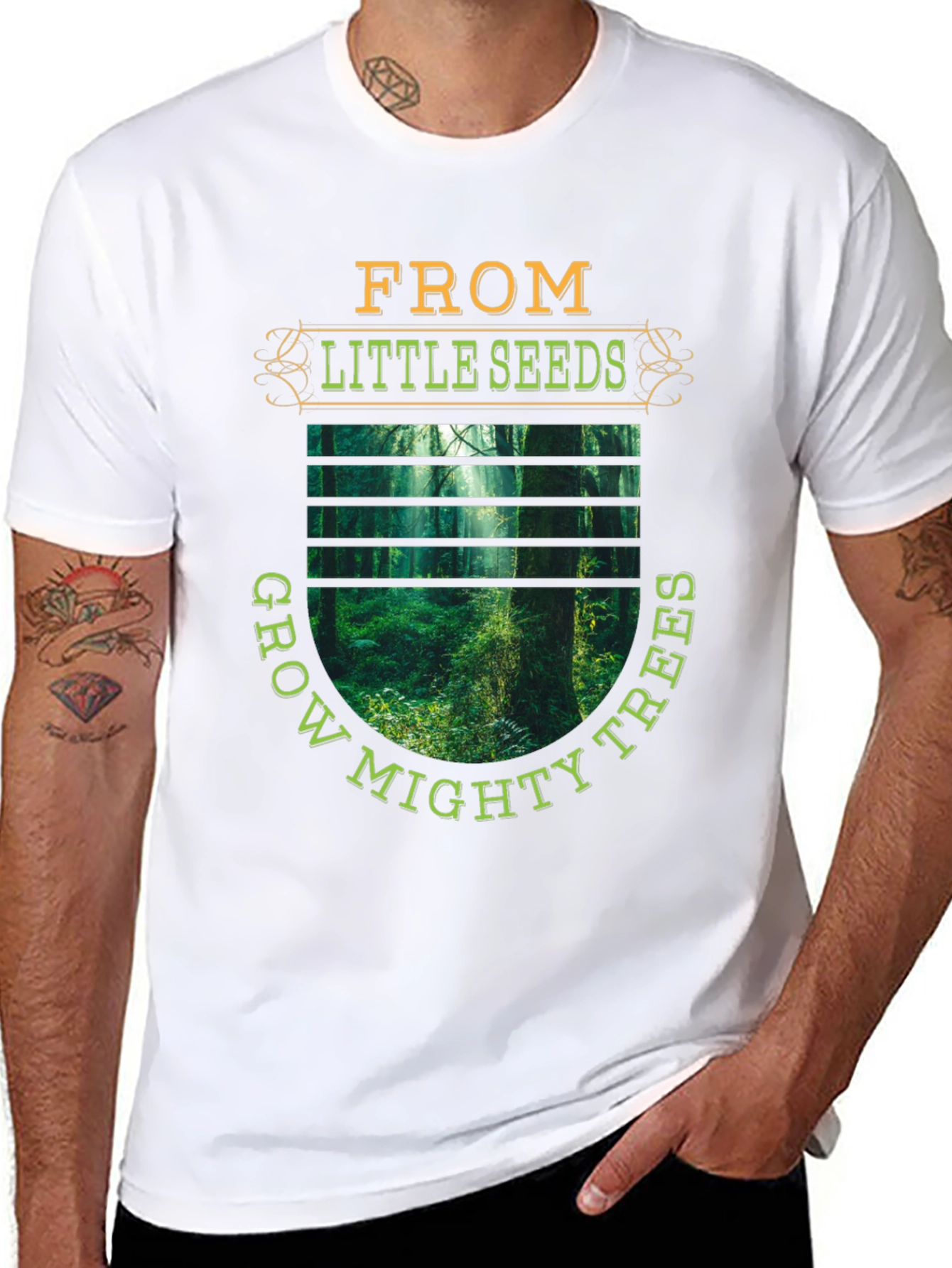 Nature Graphic T-Shirt: From Little Seeds Grow Mighty Trees