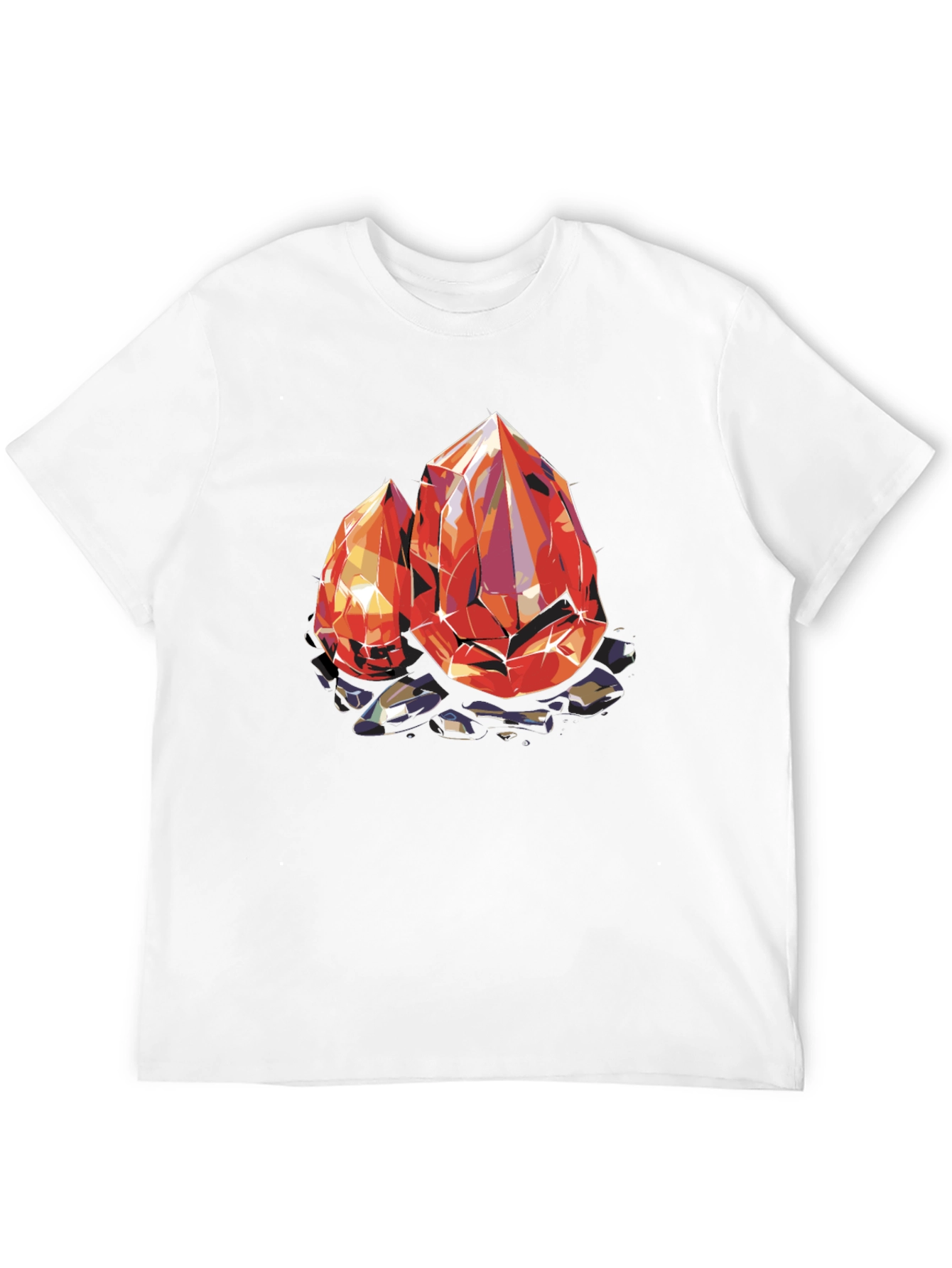 Gems Graphic Tee - Black Cotton Comfort