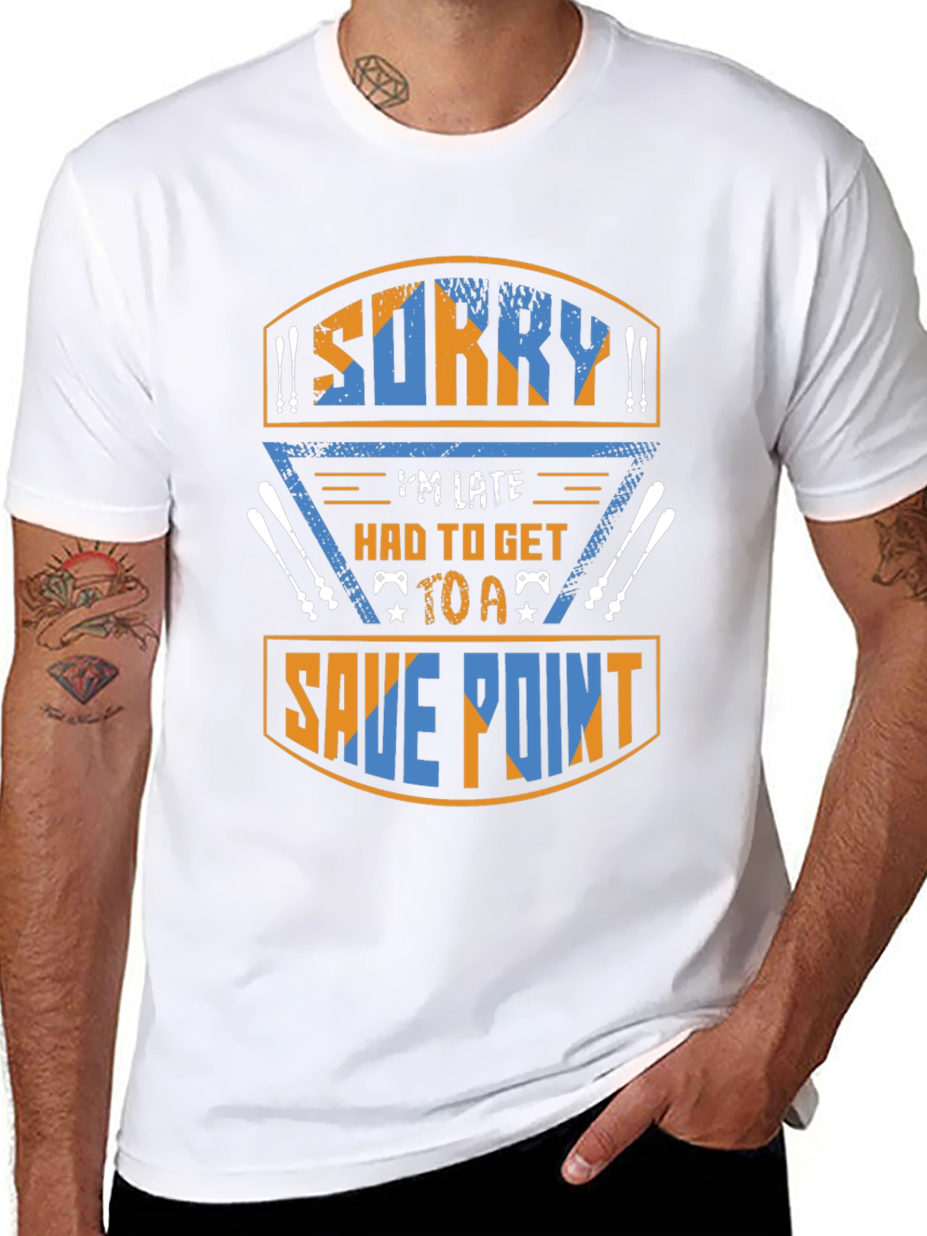 Sorry Im Late Save Point Gaming T-Shirt