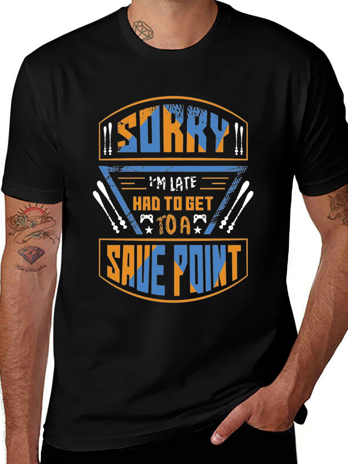 Sorry Im Late Save Point Gaming T-Shirt