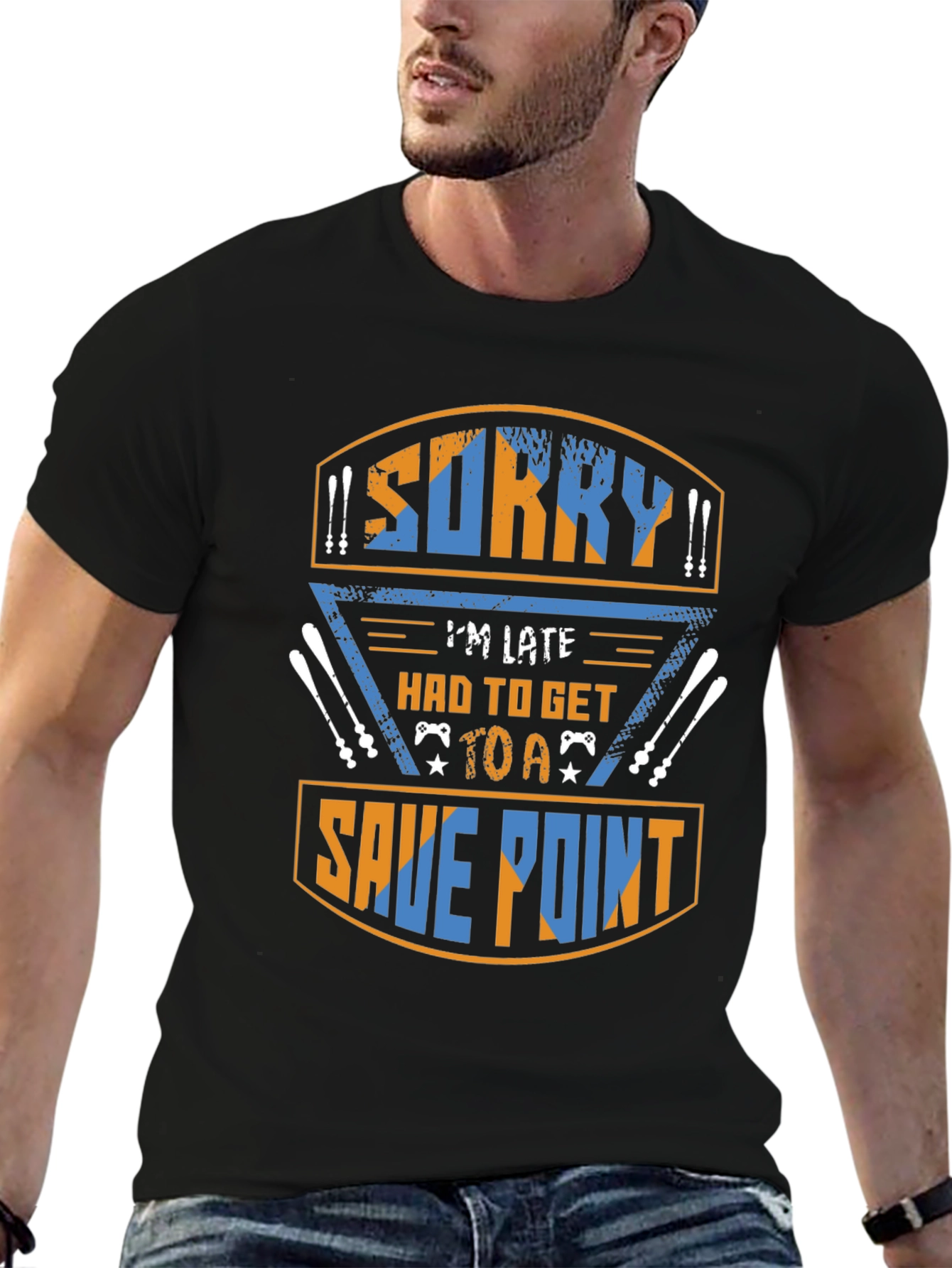 Sorry Im Late Save Point Gaming T-Shirt