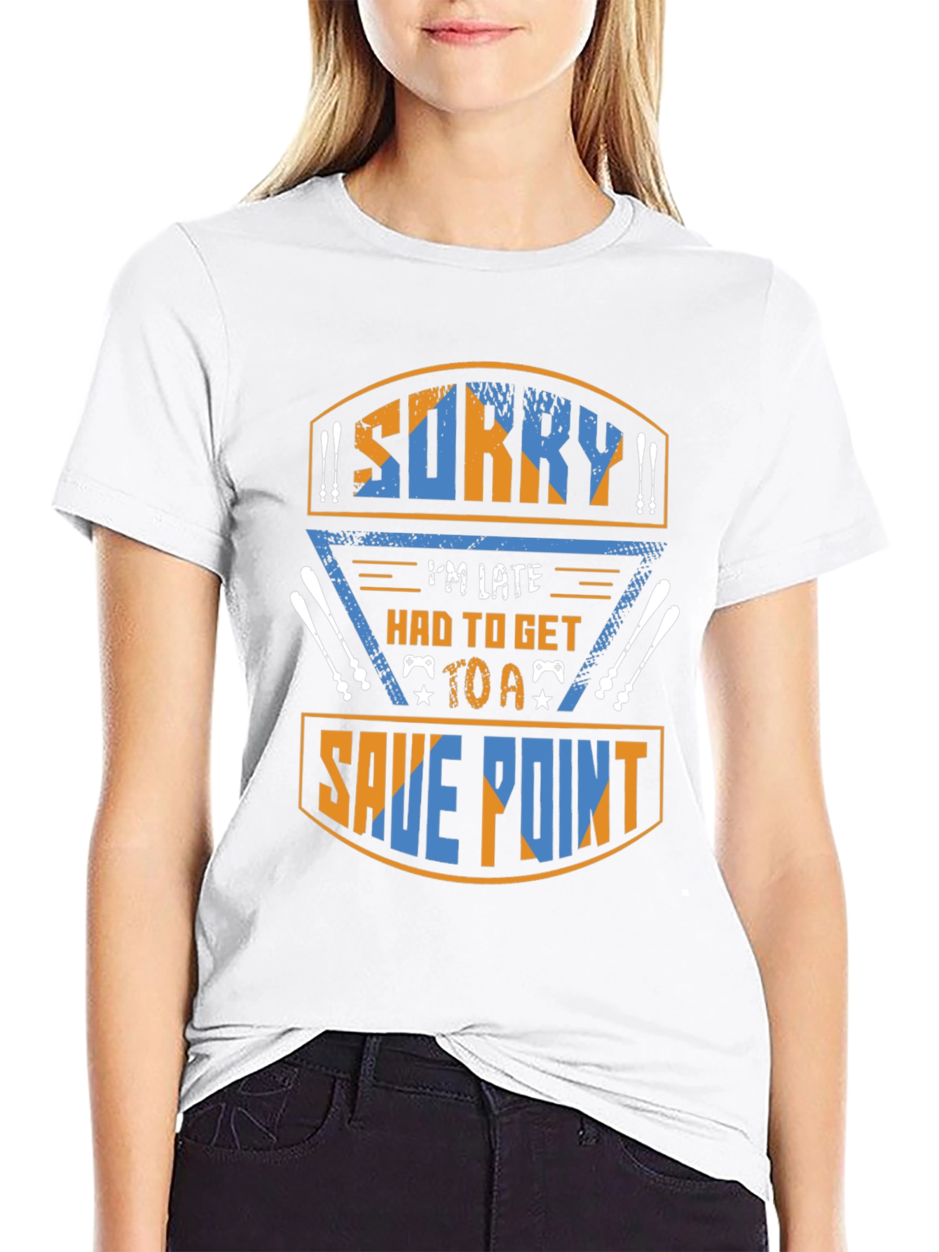 Sorry Im Late Save Point Gaming T-Shirt