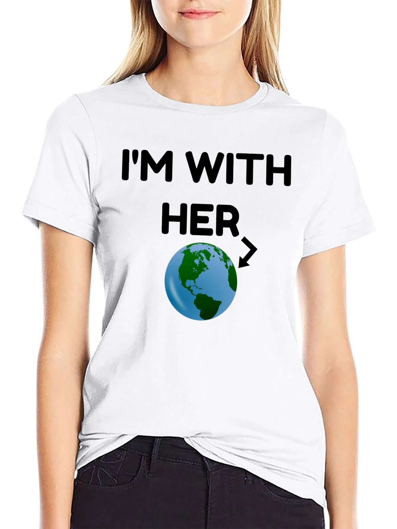 Im With Her Earth Graphic T-Shirt