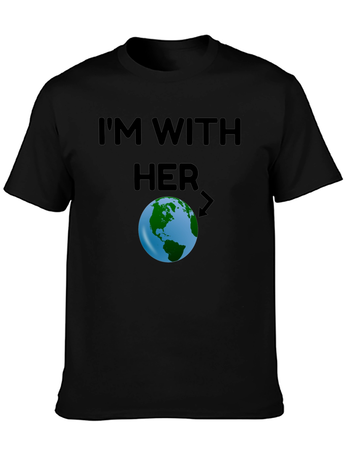 Im With Her Earth Graphic T-Shirt