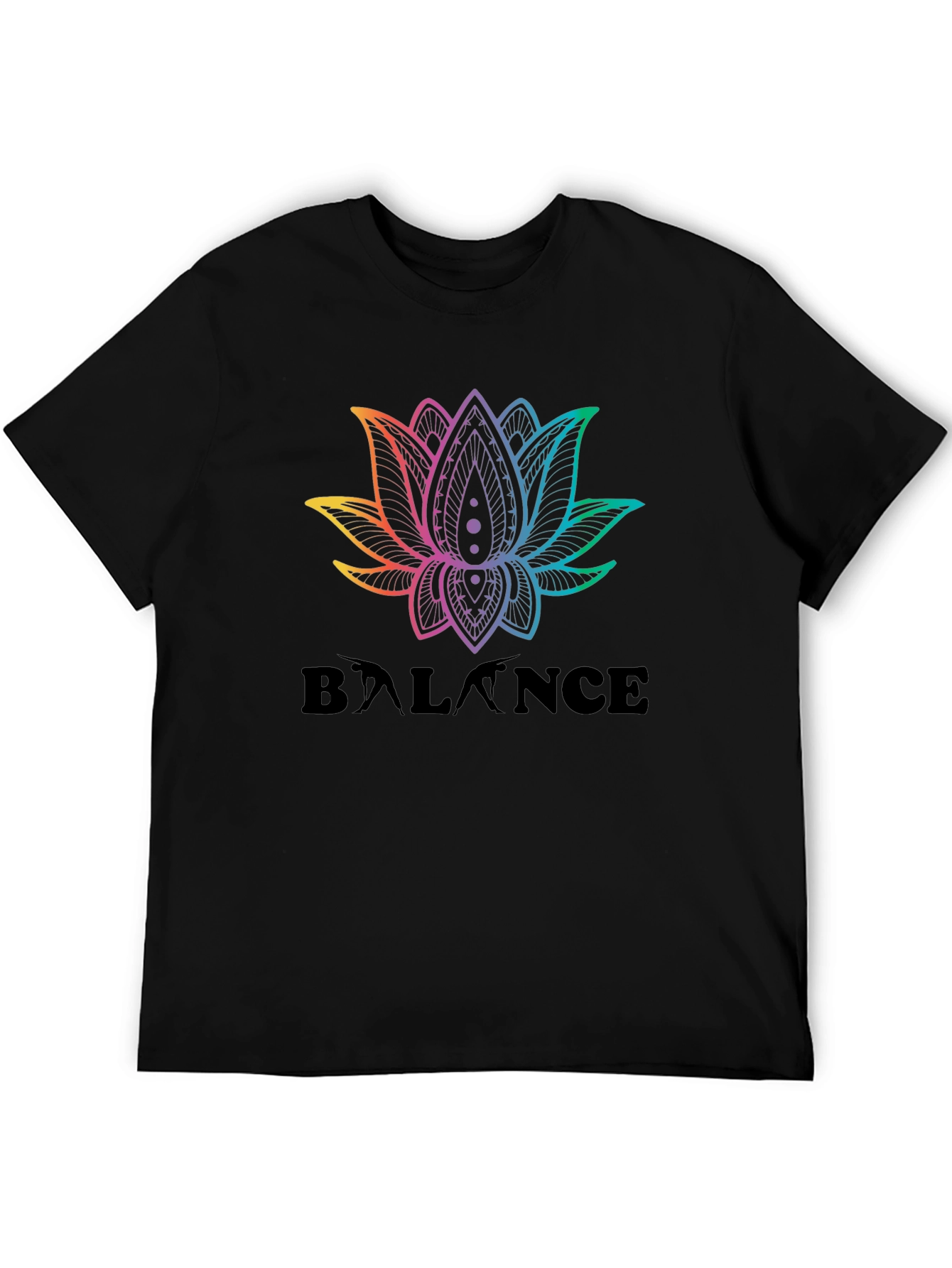 Balance Lotus T-Shirt - Rainbow Graphic Tee