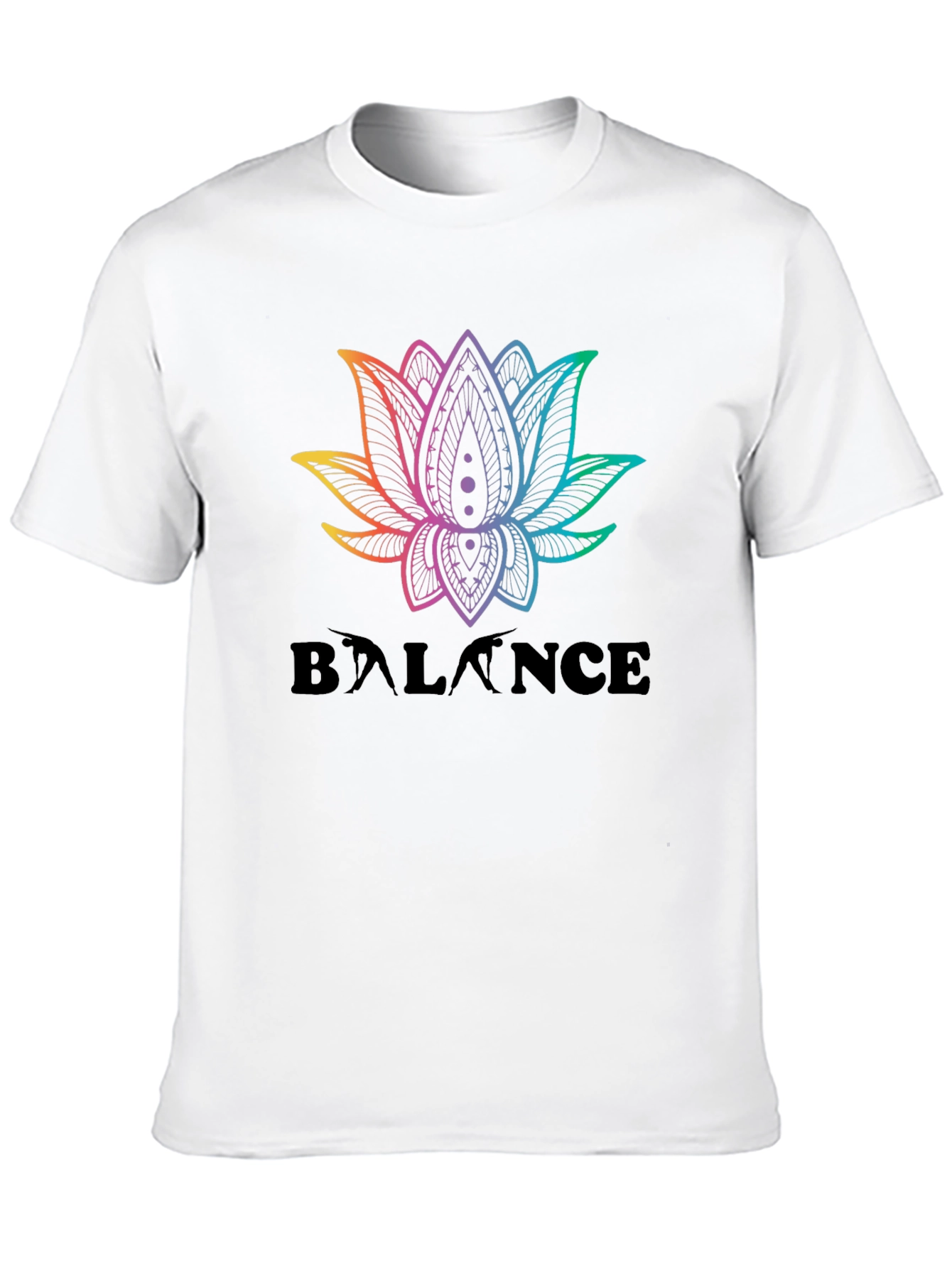 Balance Lotus T-Shirt - Rainbow Graphic Tee