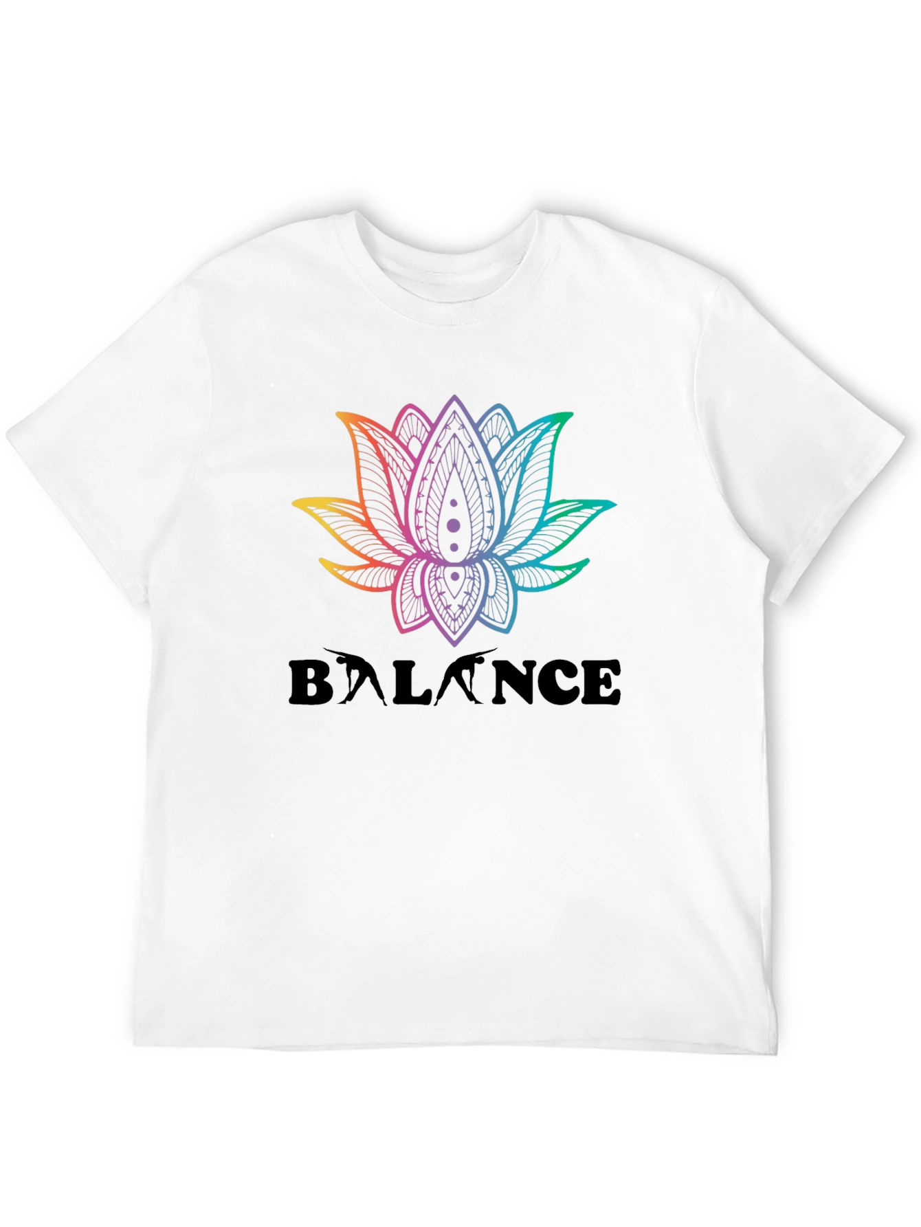Balance Lotus T-Shirt - Rainbow Graphic Tee