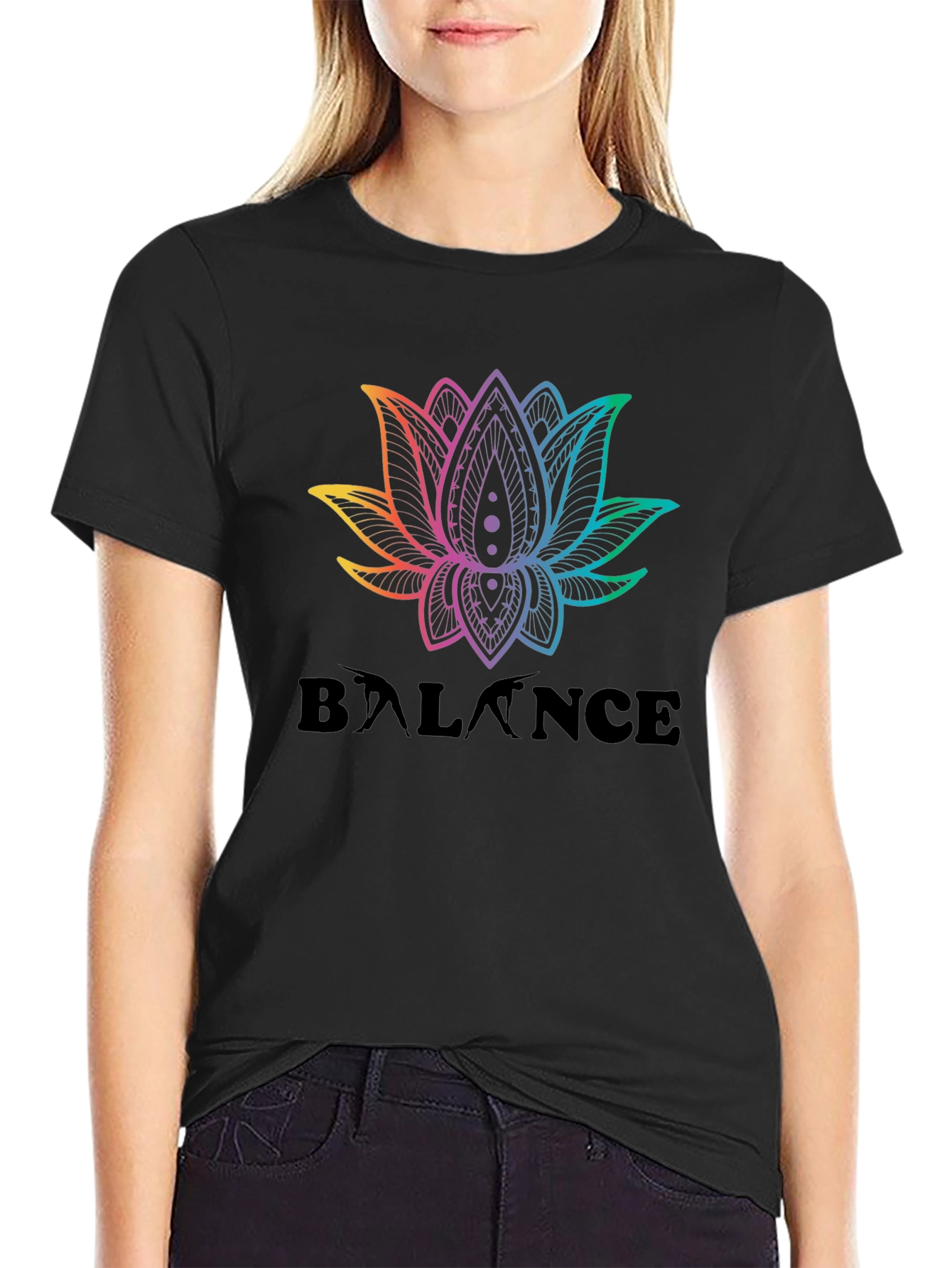 Balance Lotus T-Shirt - Rainbow Graphic Tee