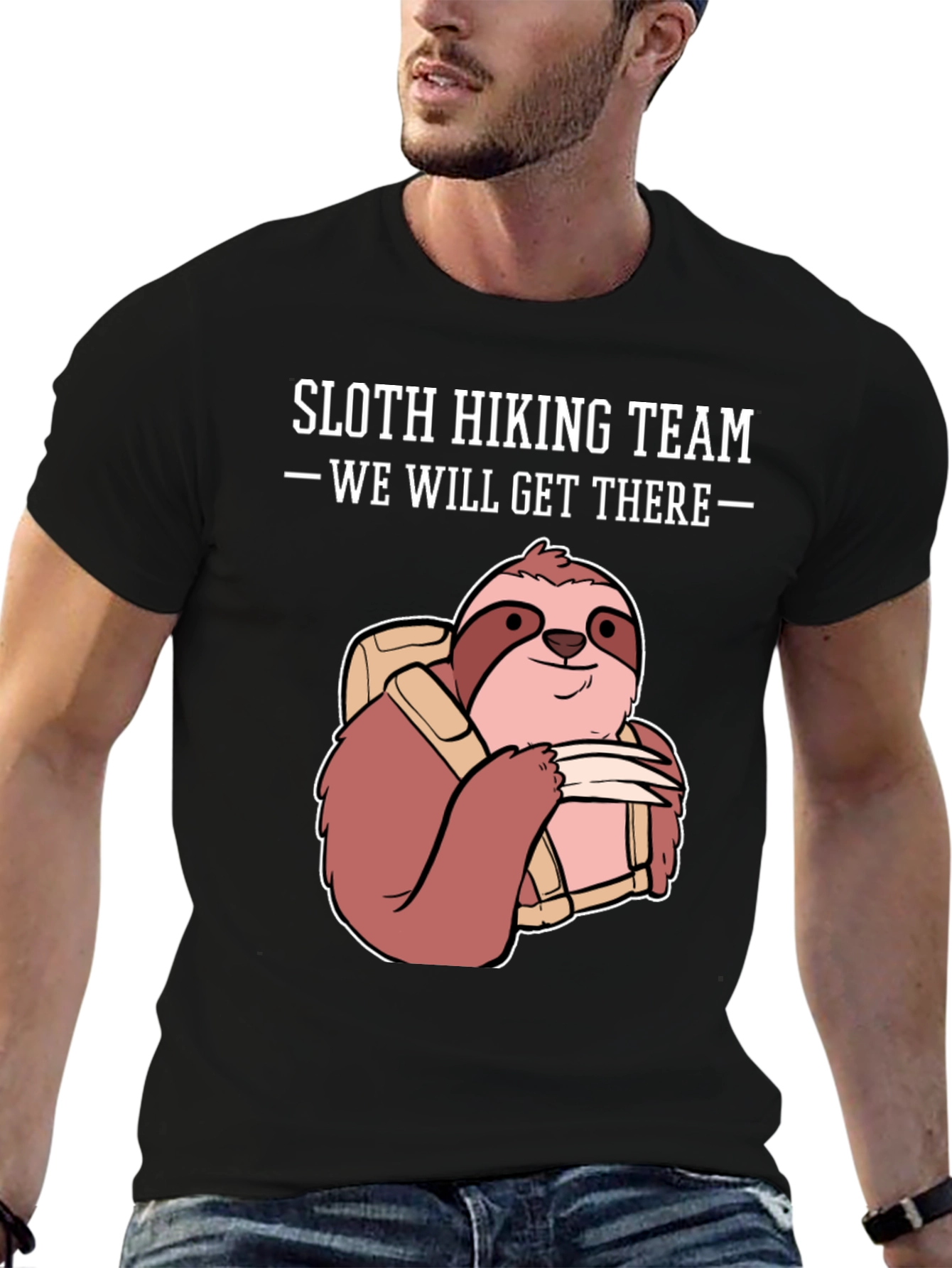 Sloth Hiking Team Graphic Tee