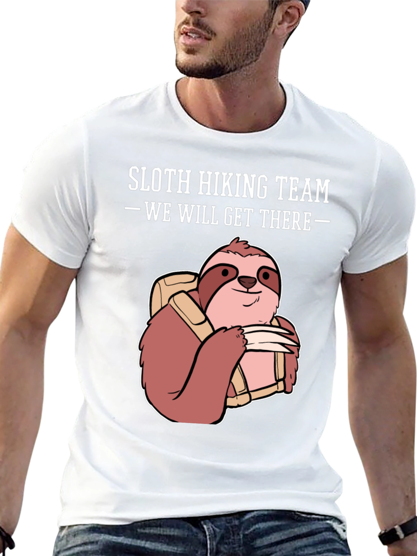 Sloth Hiking Team Graphic Tee