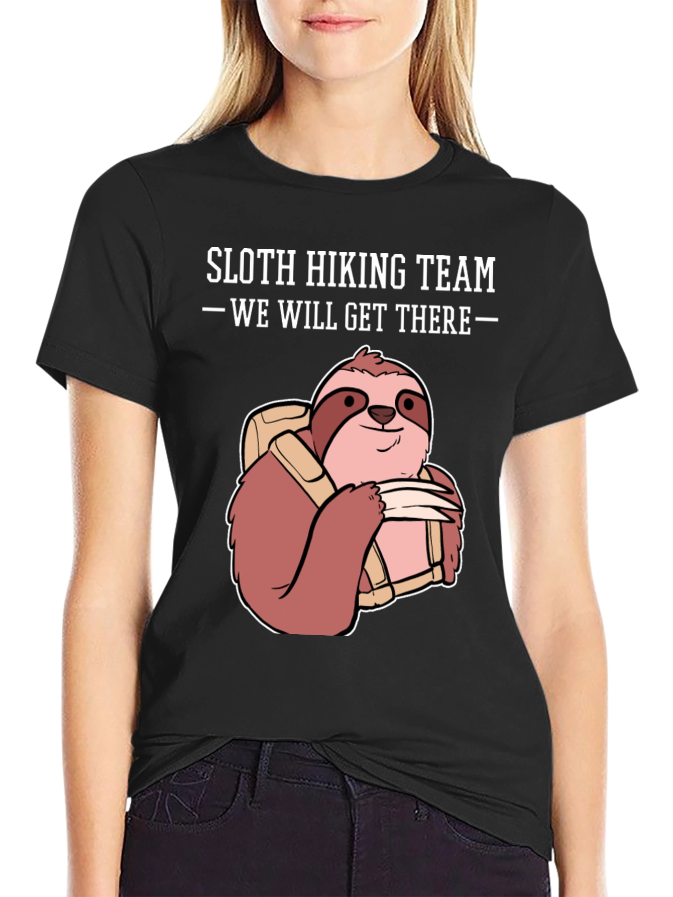 Sloth Hiking Team Graphic Tee