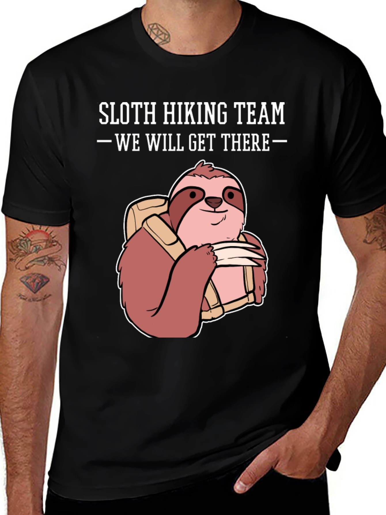 Sloth Hiking Team Graphic Tee