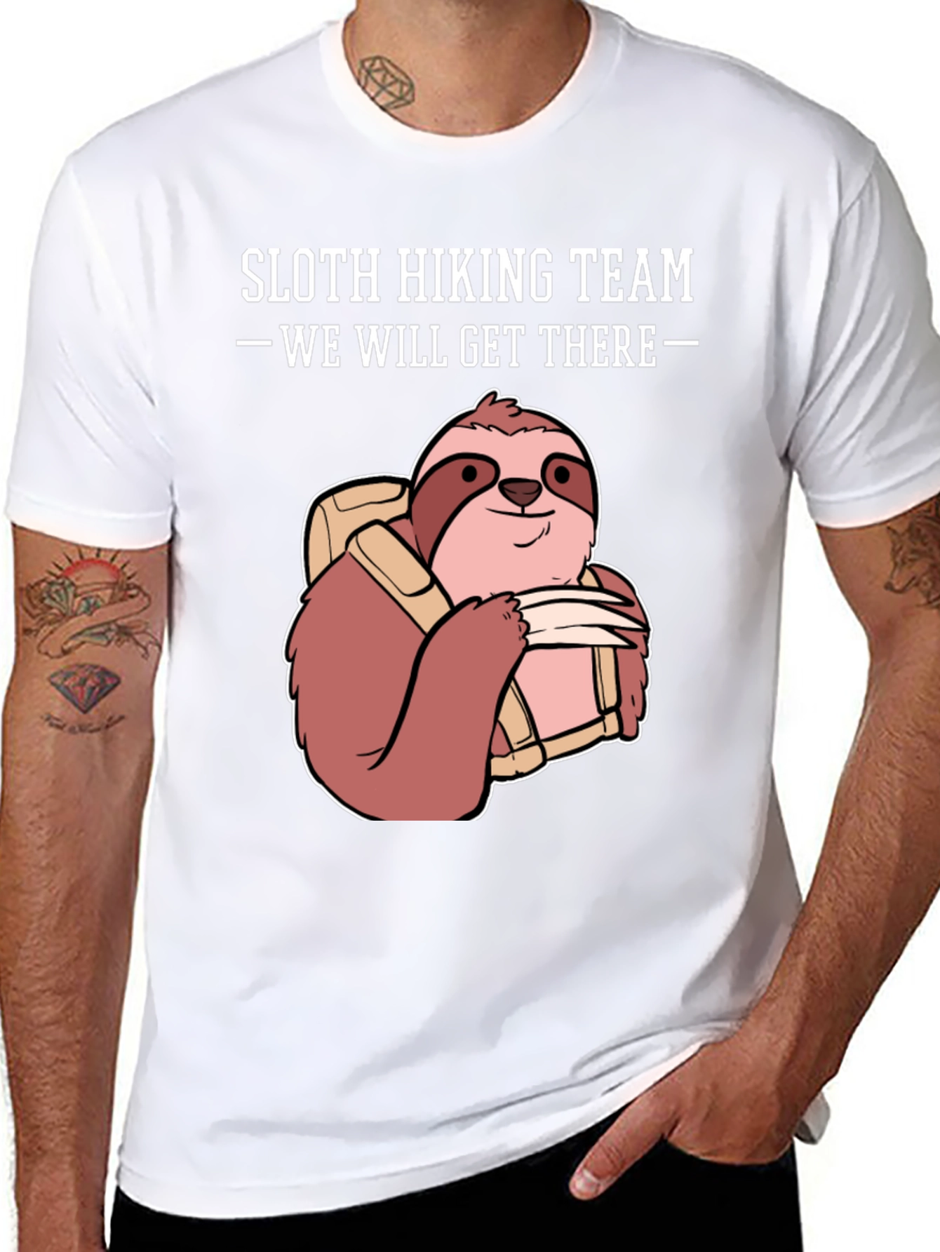 Sloth Hiking Team Graphic Tee