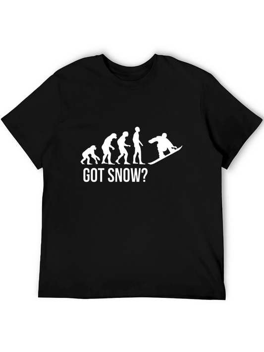 Got Snow? Funny Evolution Snowboard T-Shirt