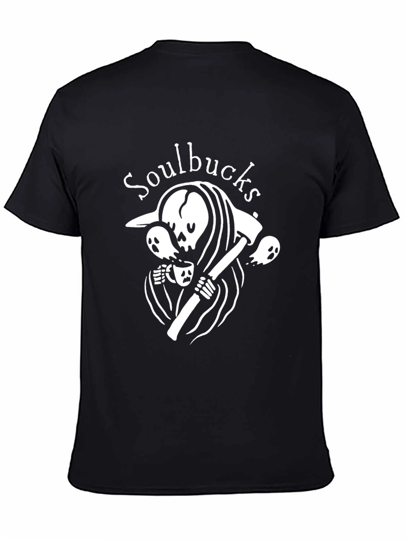 Soulbucks Graphic T-Shirt - Coffee & Reaper Design