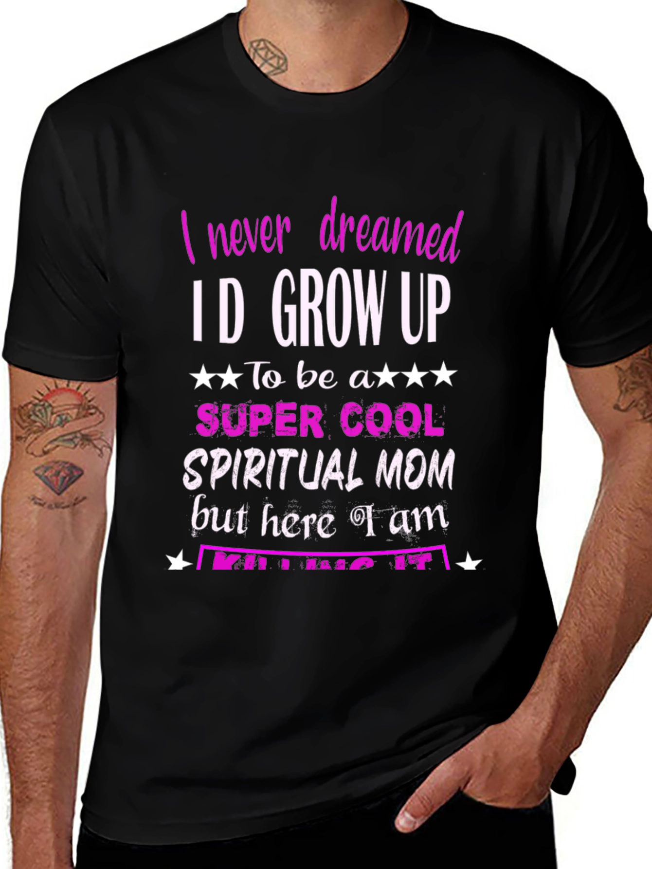 Spiritual Mom Graphic T-Shirt - Black