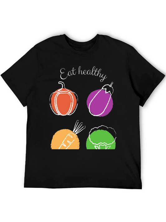 Eat Healthy T-Shirt: Vegetable Design Graphic Tee