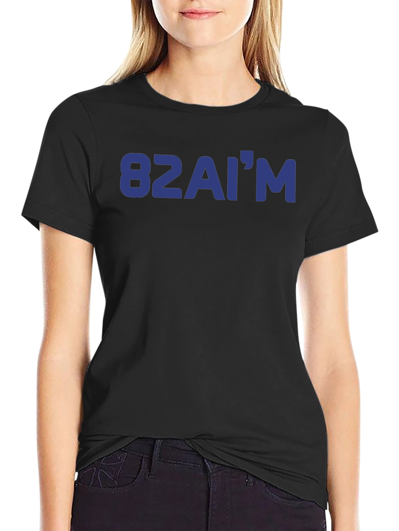 82AIM Graphic T-Shirt - Black Crew Neck Tee