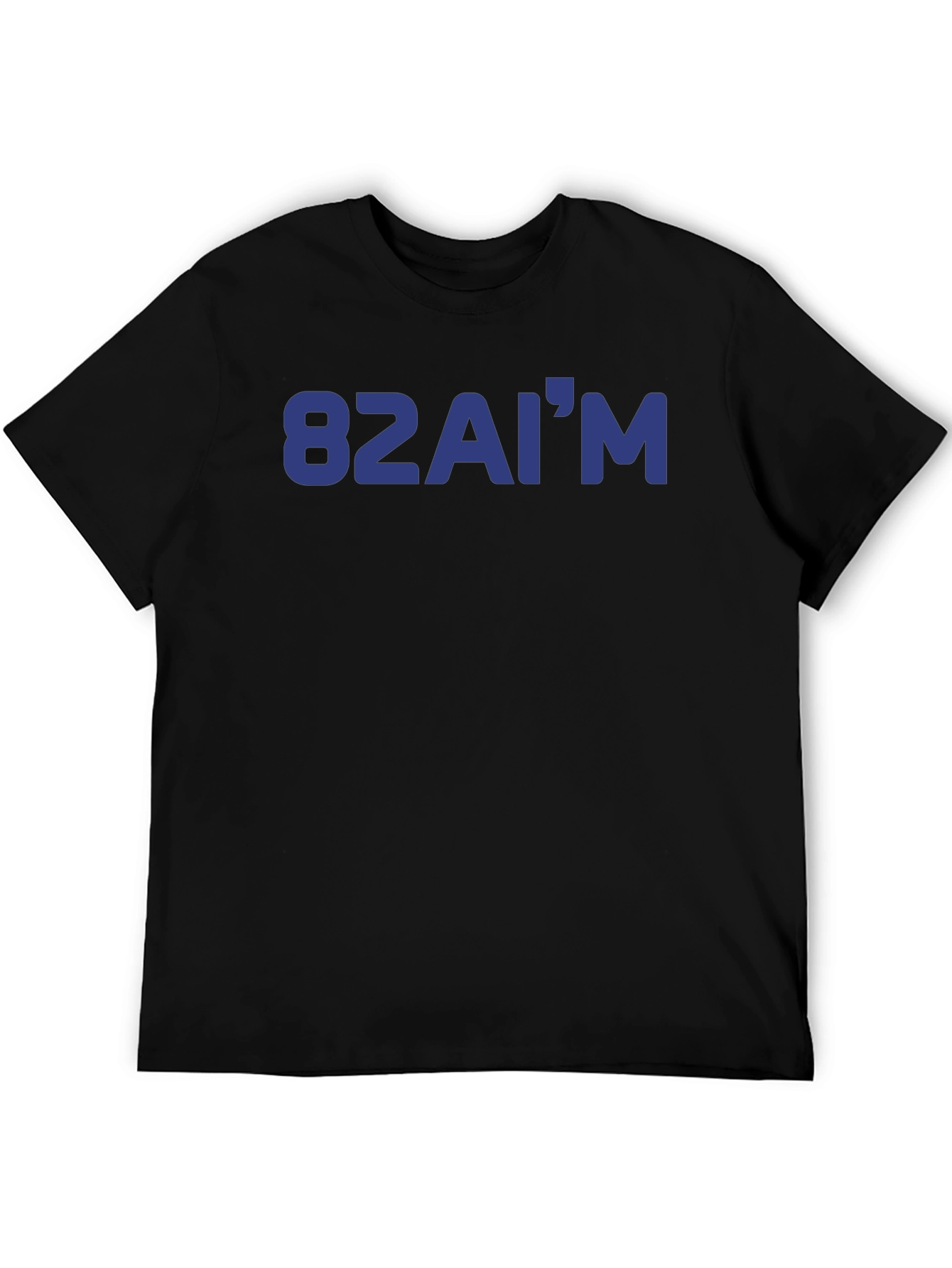 82AIM Graphic T-Shirt - Black Crew Neck Tee