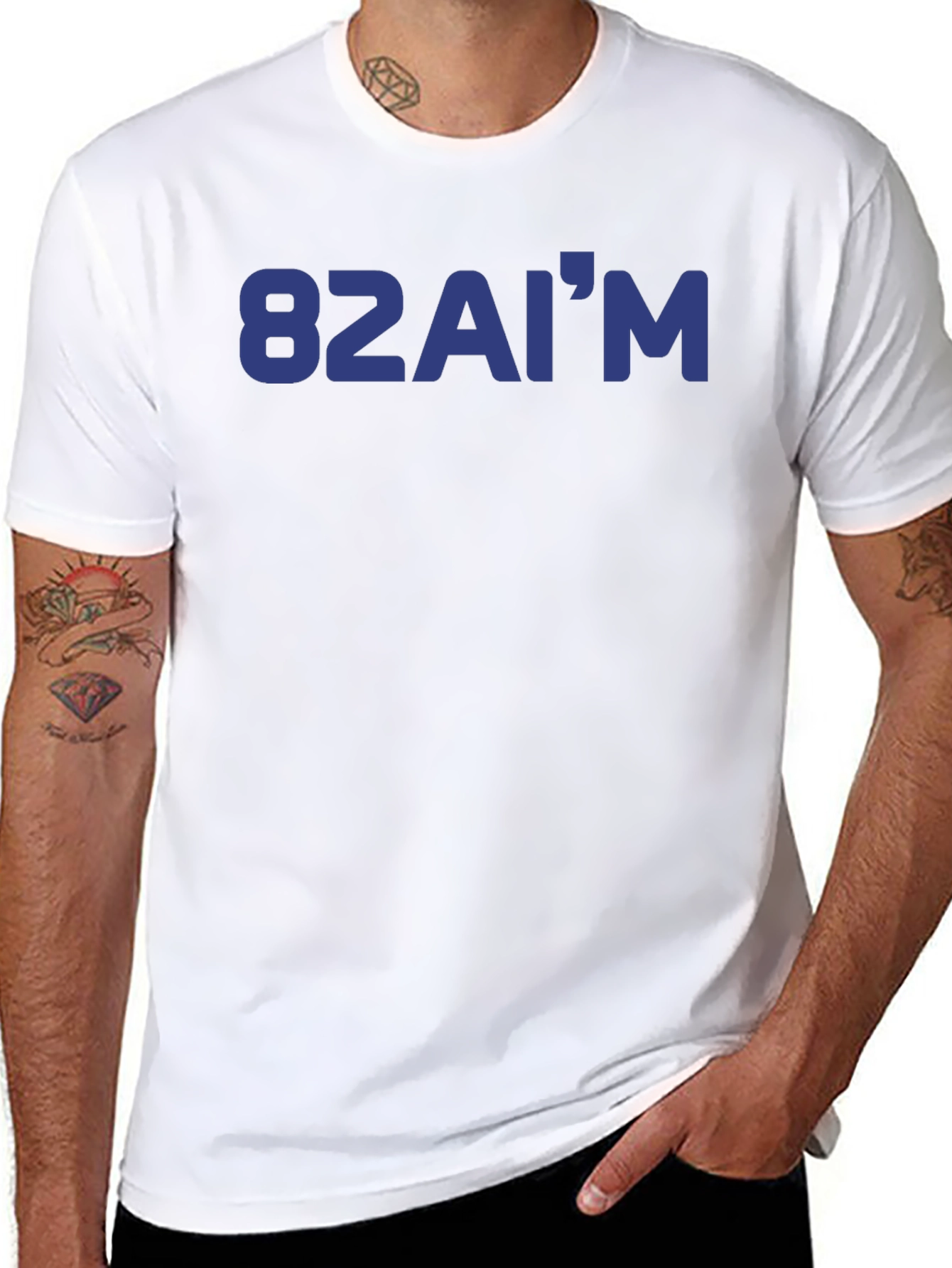 82AIM Graphic T-Shirt - Black Crew Neck Tee