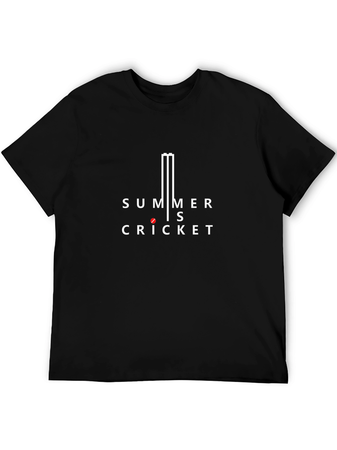 Summer is Cricket T-Shirt - Black Cotton Tee