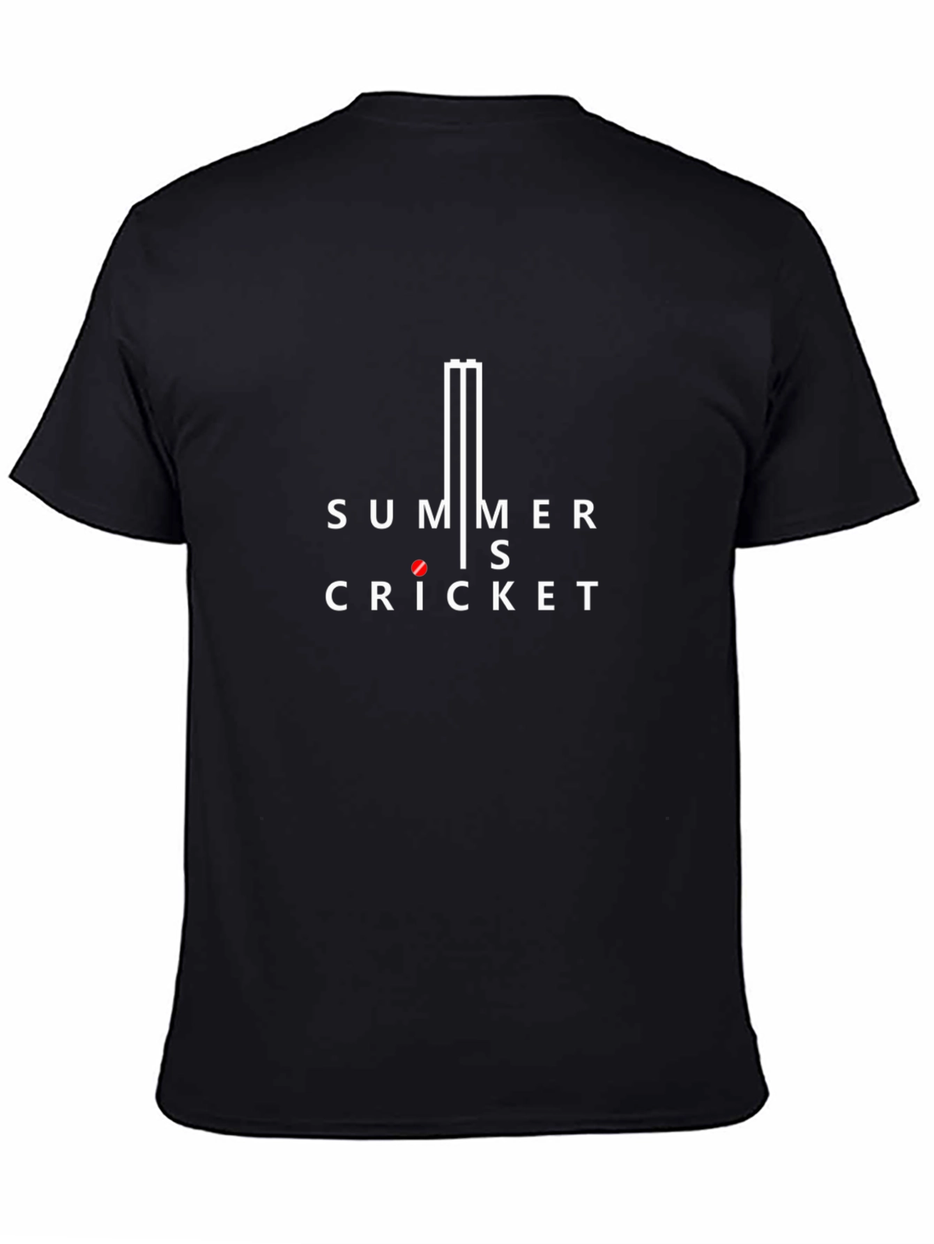 Summer is Cricket T-Shirt - Black Cotton Tee