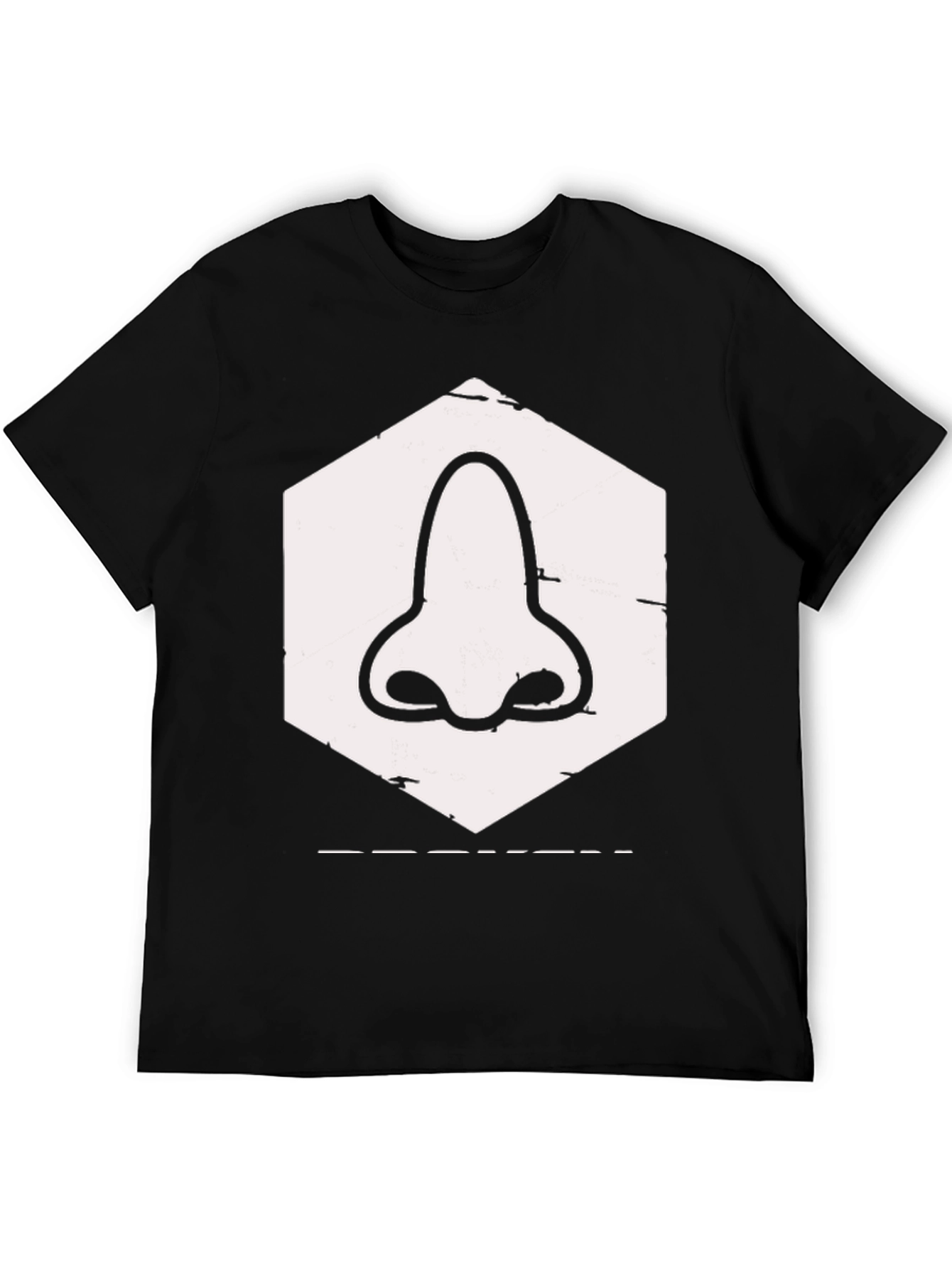 Nose Graphic Tee - Black Cotton T-Shirt
