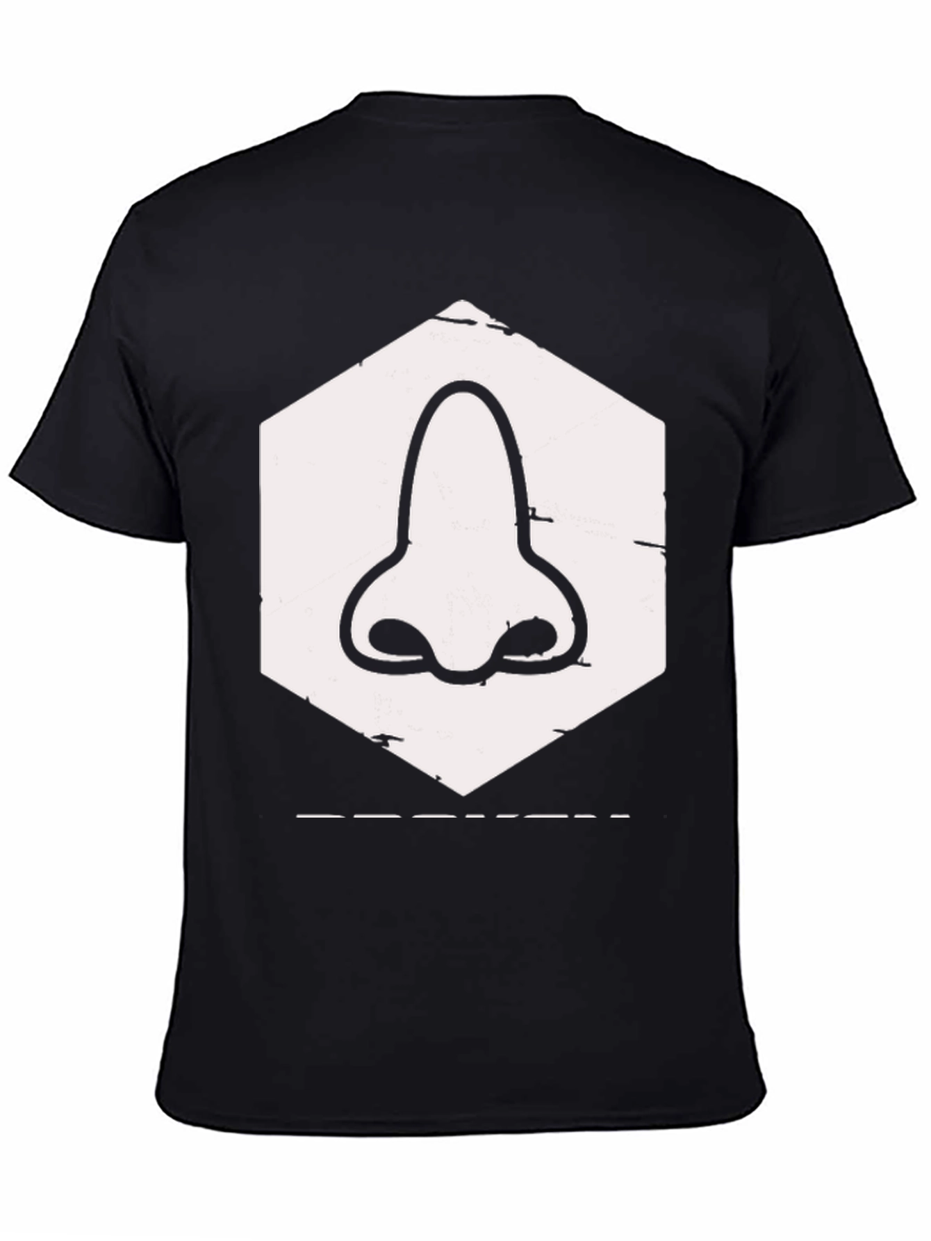 Nose Graphic Tee - Black Cotton T-Shirt
