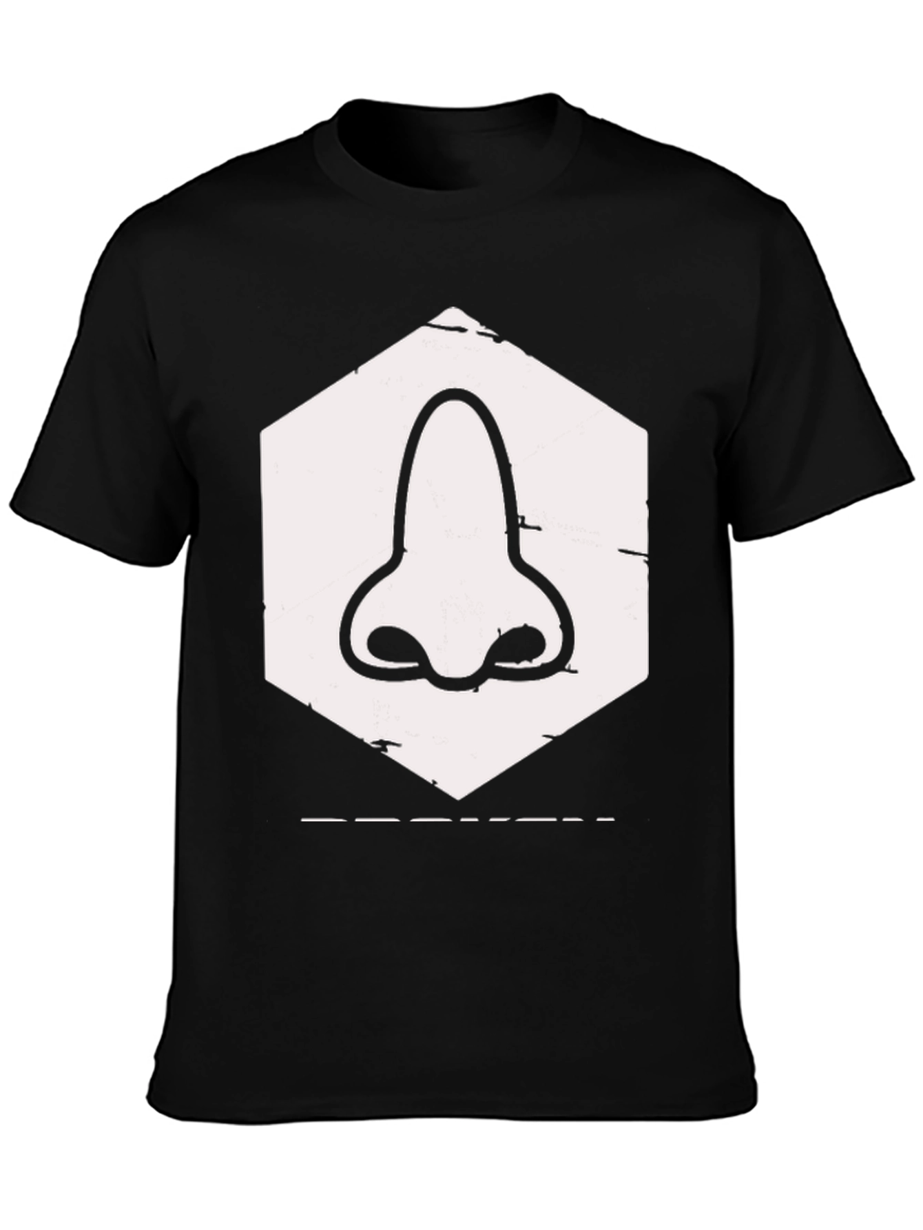 Nose Graphic Tee - Black Cotton T-Shirt