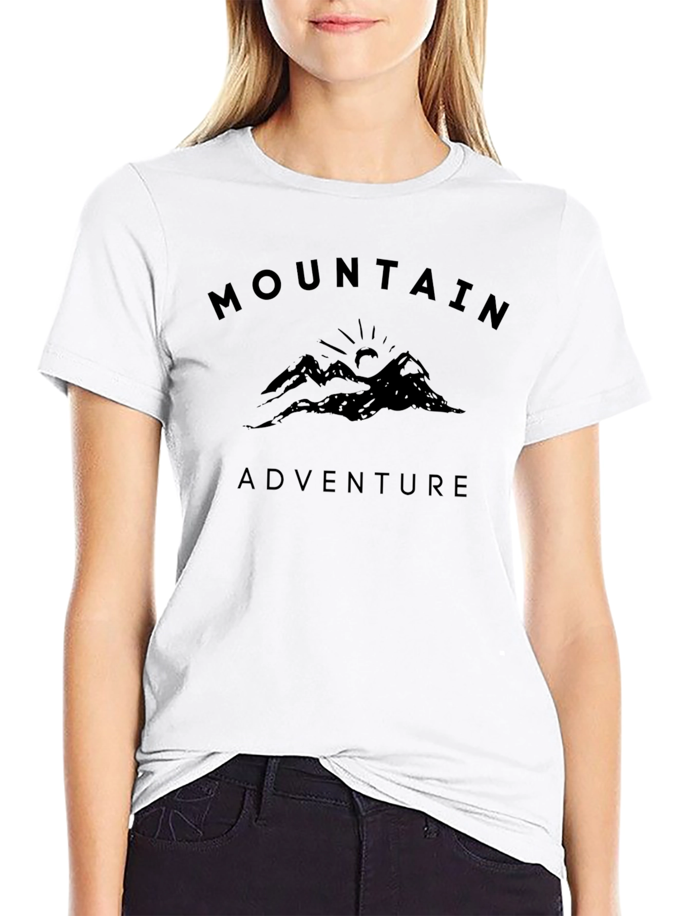 Mountain Adventure Graphic Tee - Black