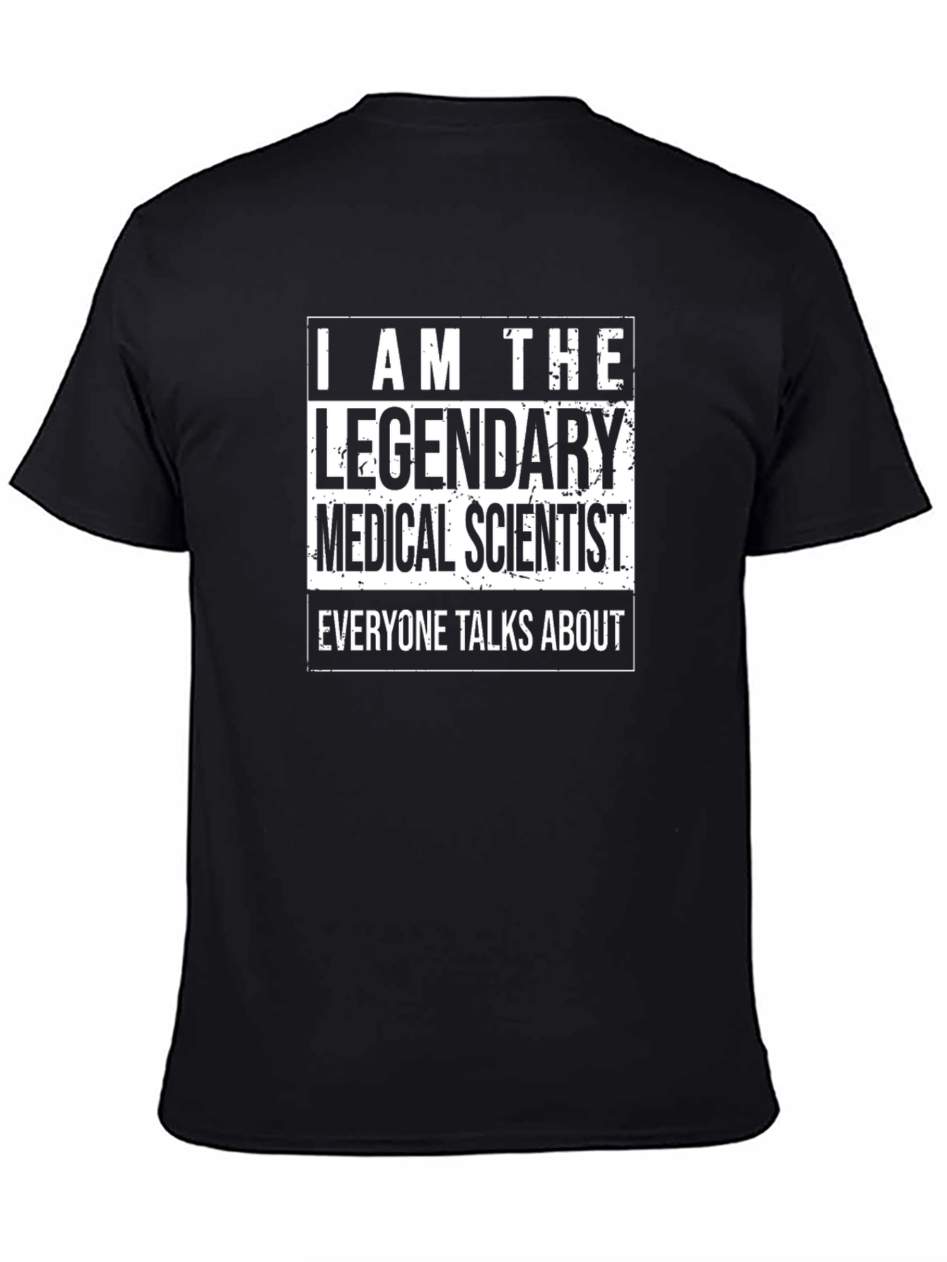 Legendary Medical Scientist Graphic Tee - Black Cotton