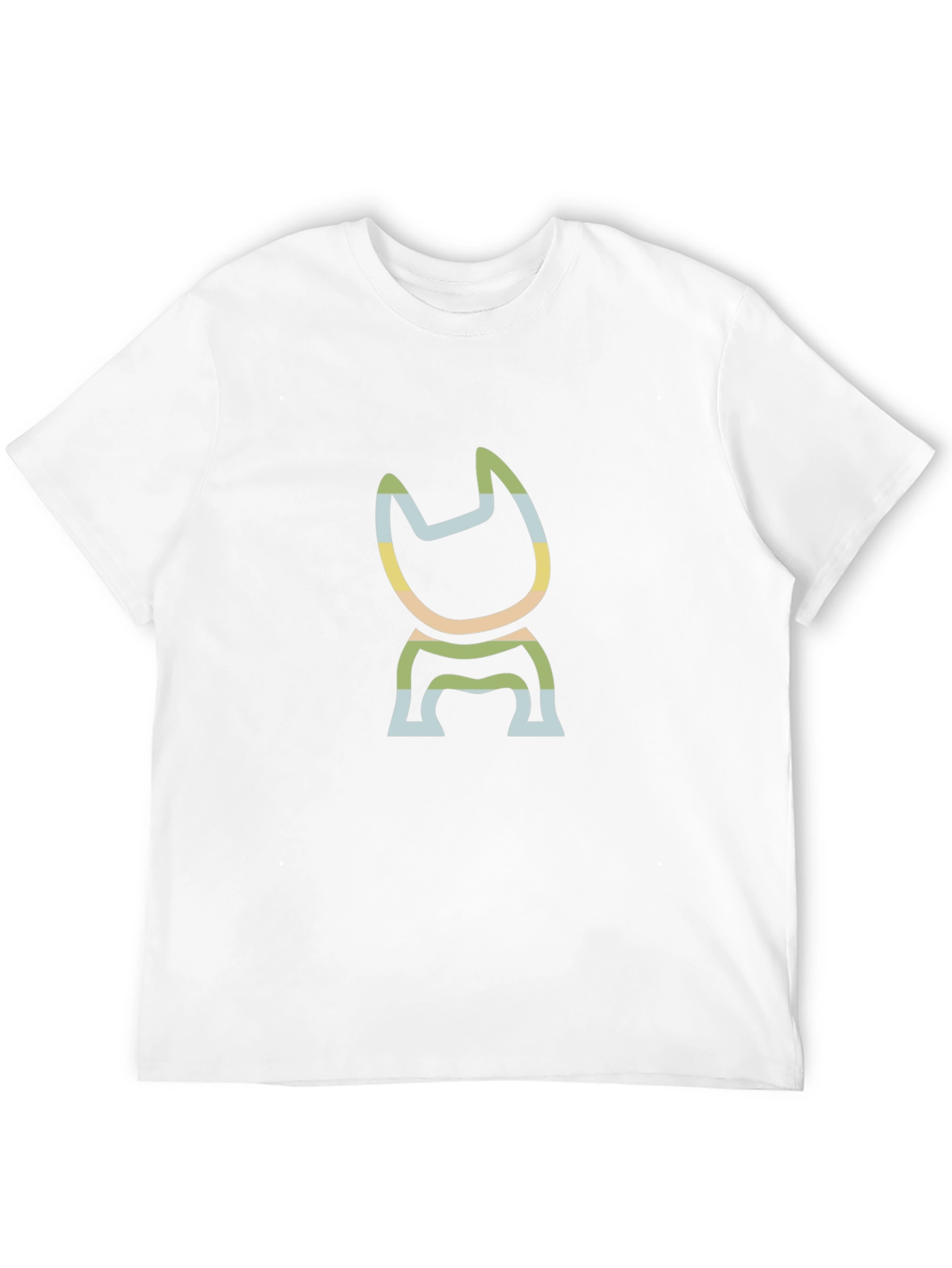 Modern Cat Graphic Tee - Soft Black Cotton Blend
