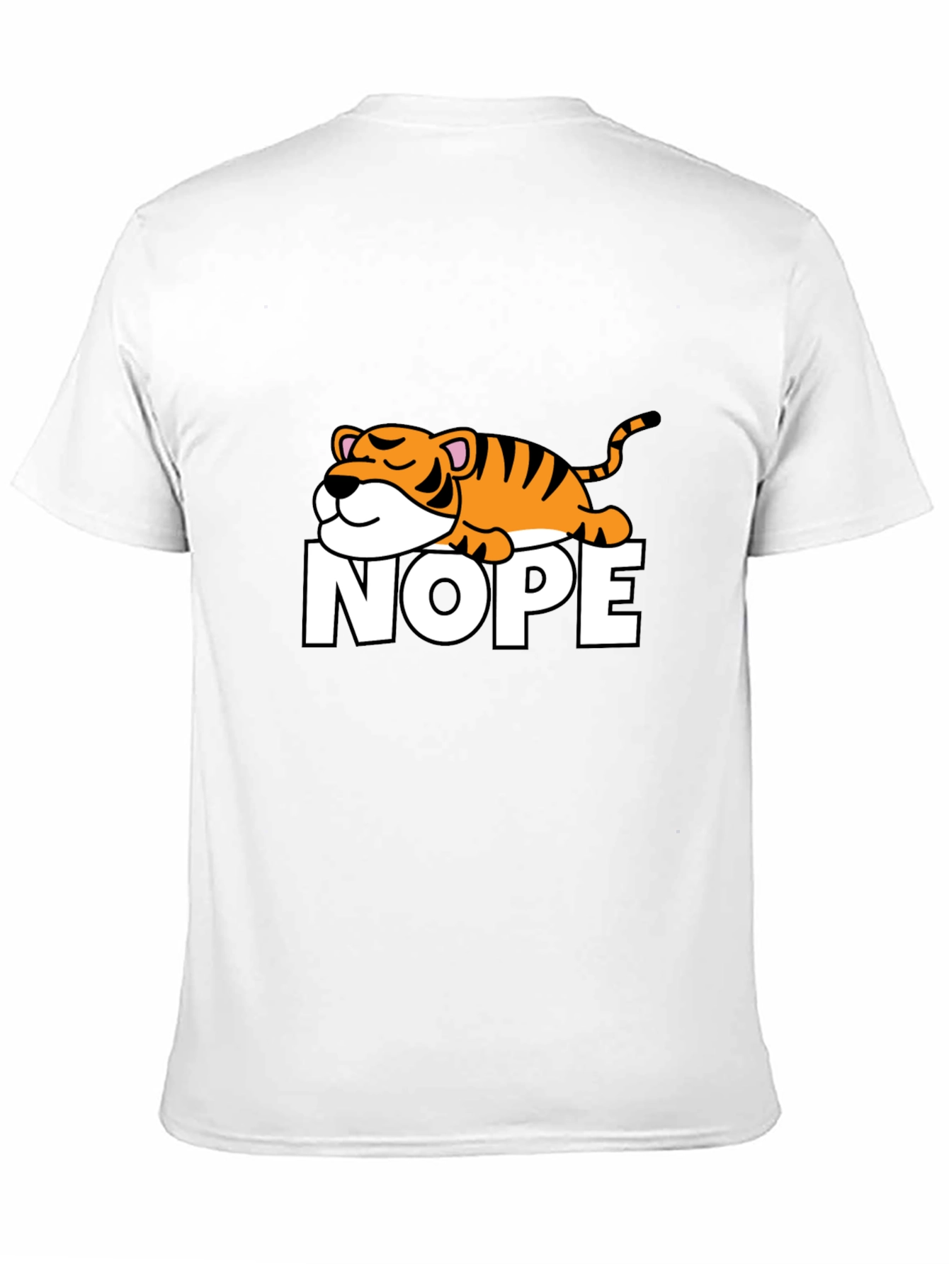 Nope Lazy Tiger Graphic T-Shirt