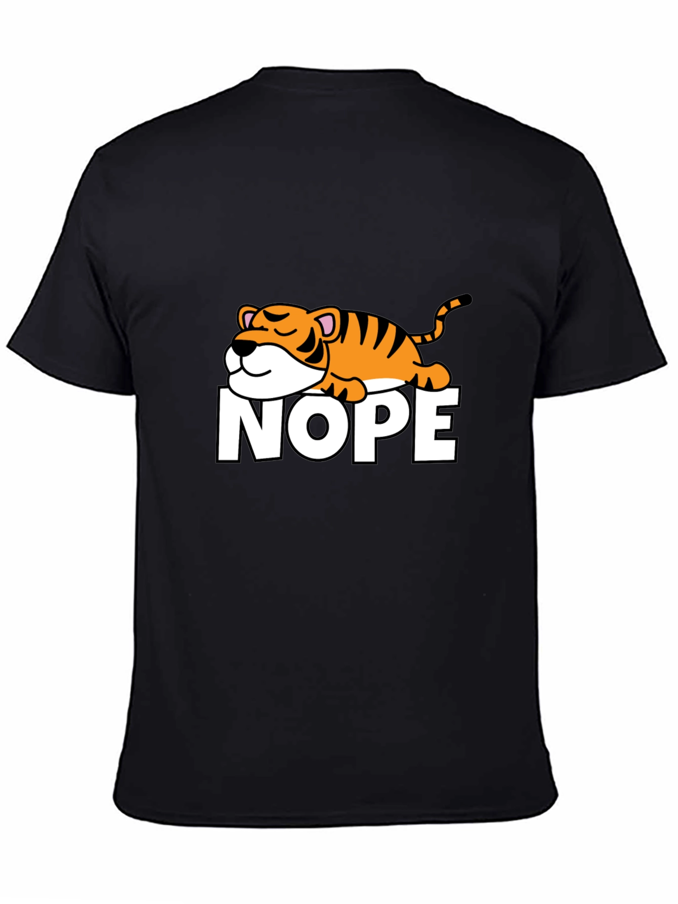 Nope Lazy Tiger Graphic T-Shirt