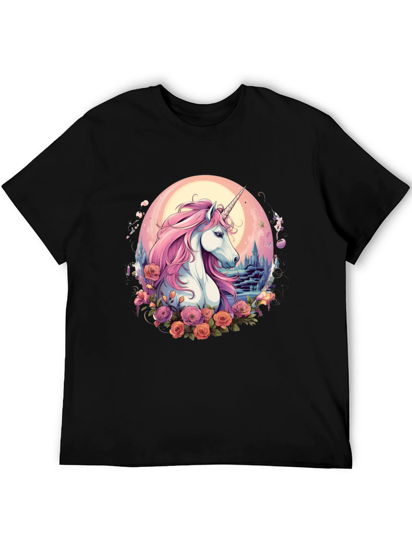 Unicorn Floral Graphic T-Shirt