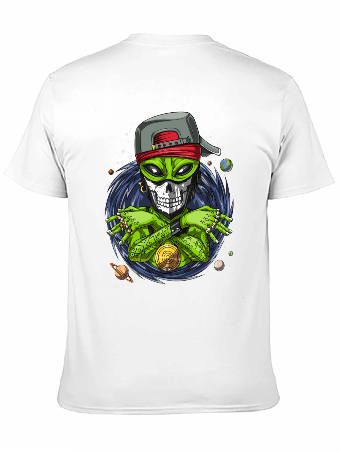 Alien DJ Graphic Tee - Space Rave Style