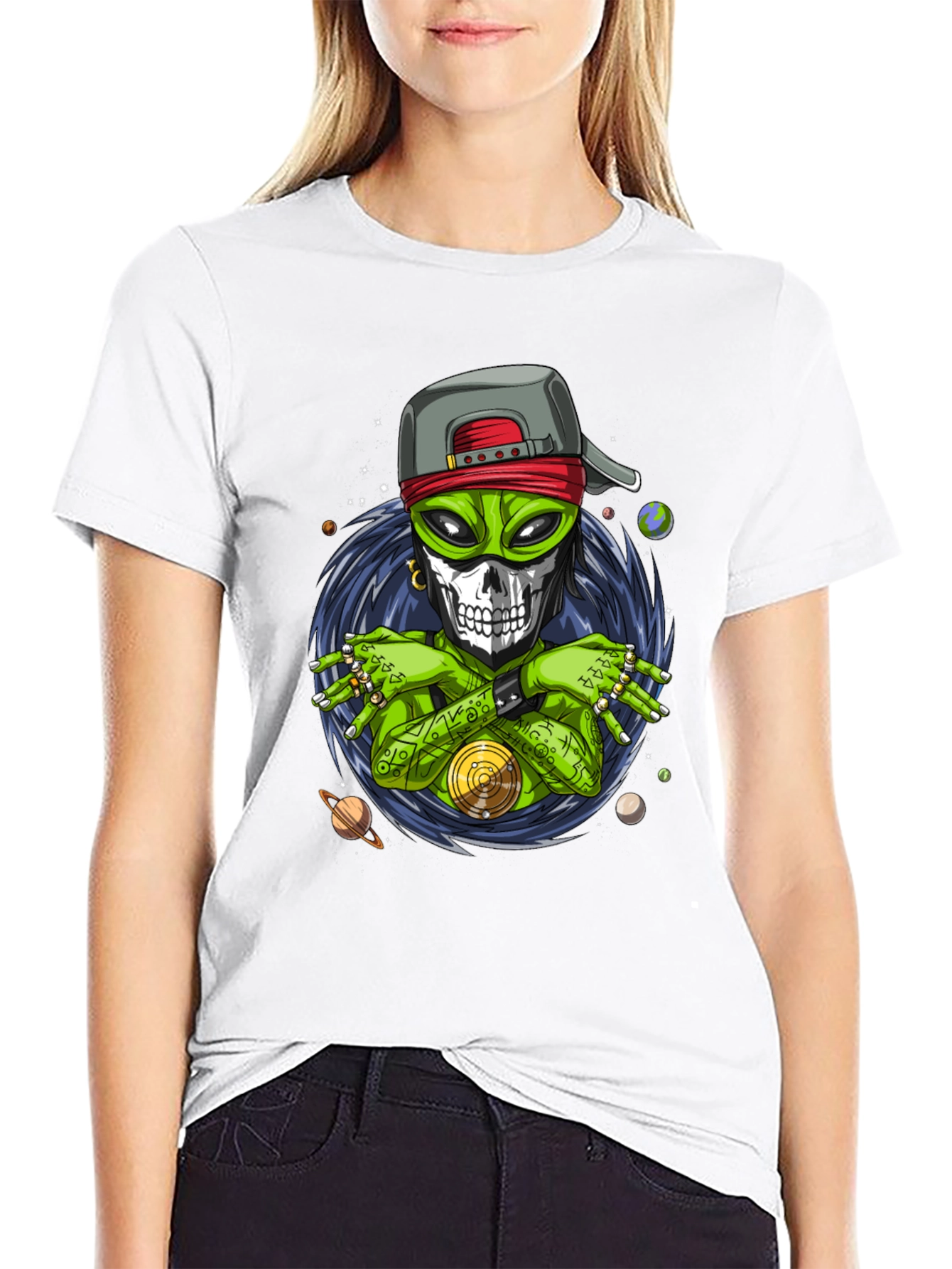 Alien DJ Graphic Tee - Space Rave Style