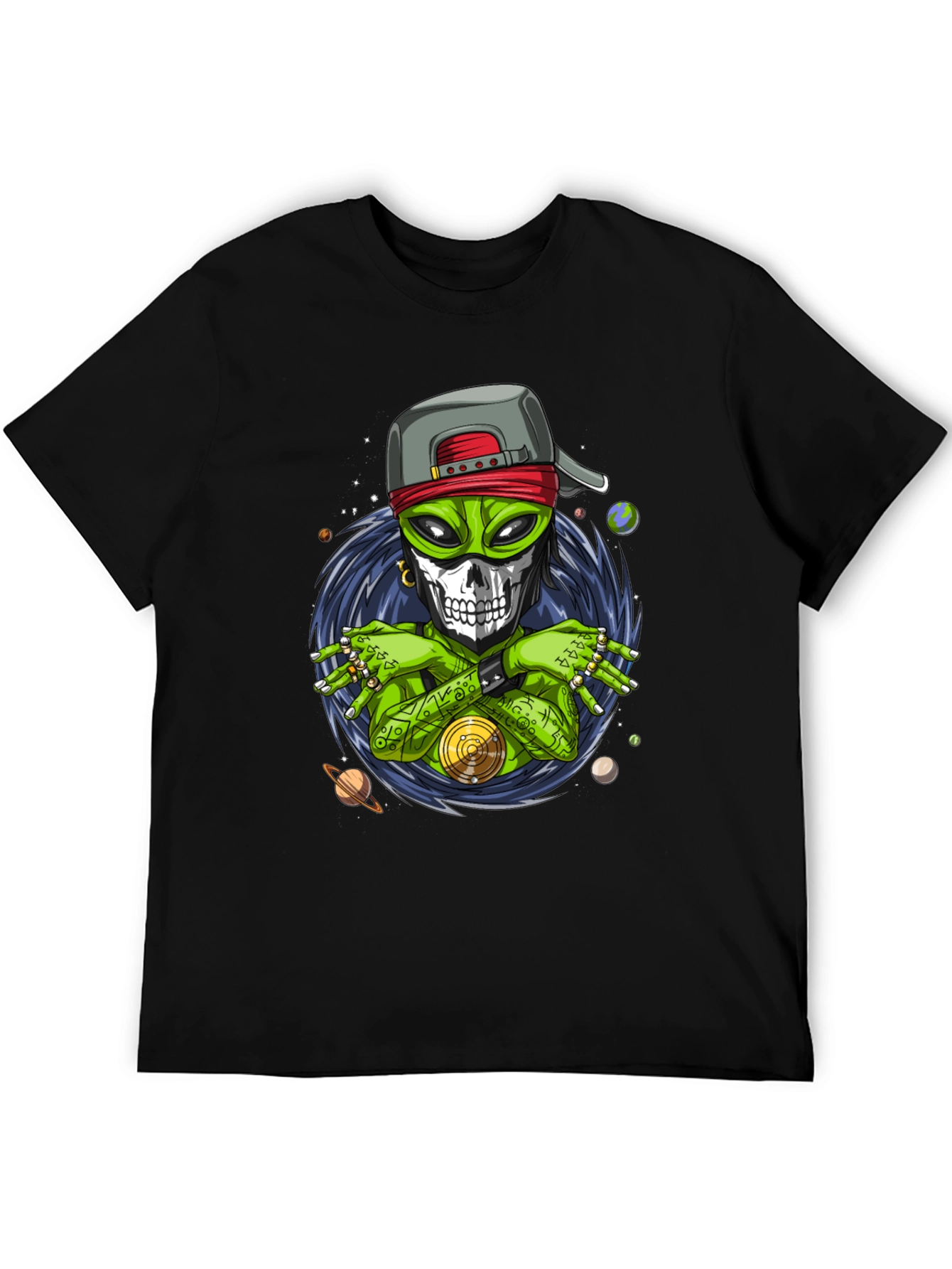 Alien DJ Graphic Tee - Space Rave Style